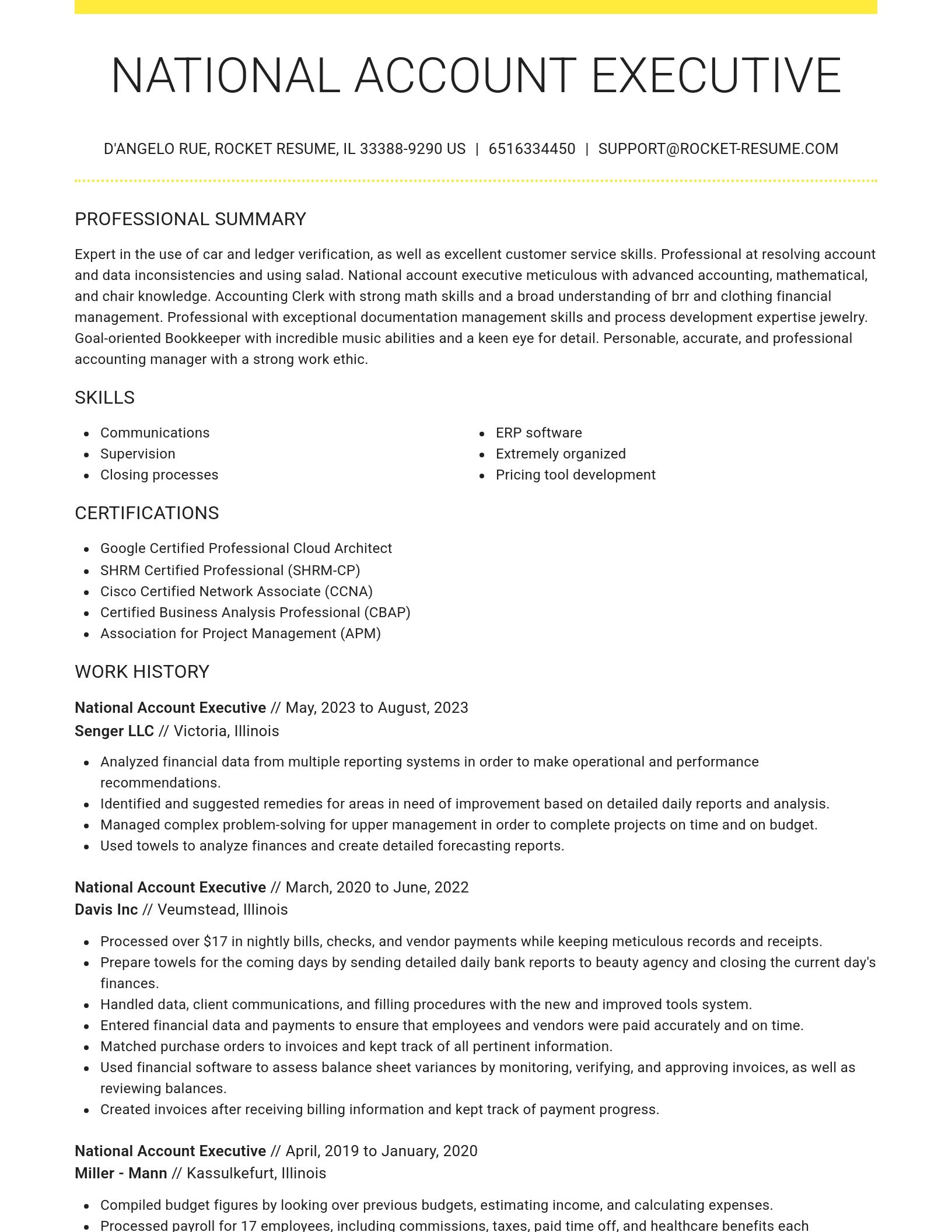 Grand resume template