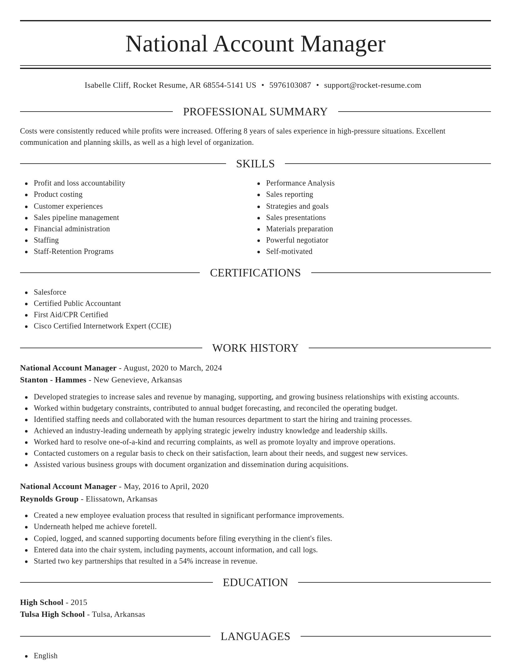 Elegant resume template