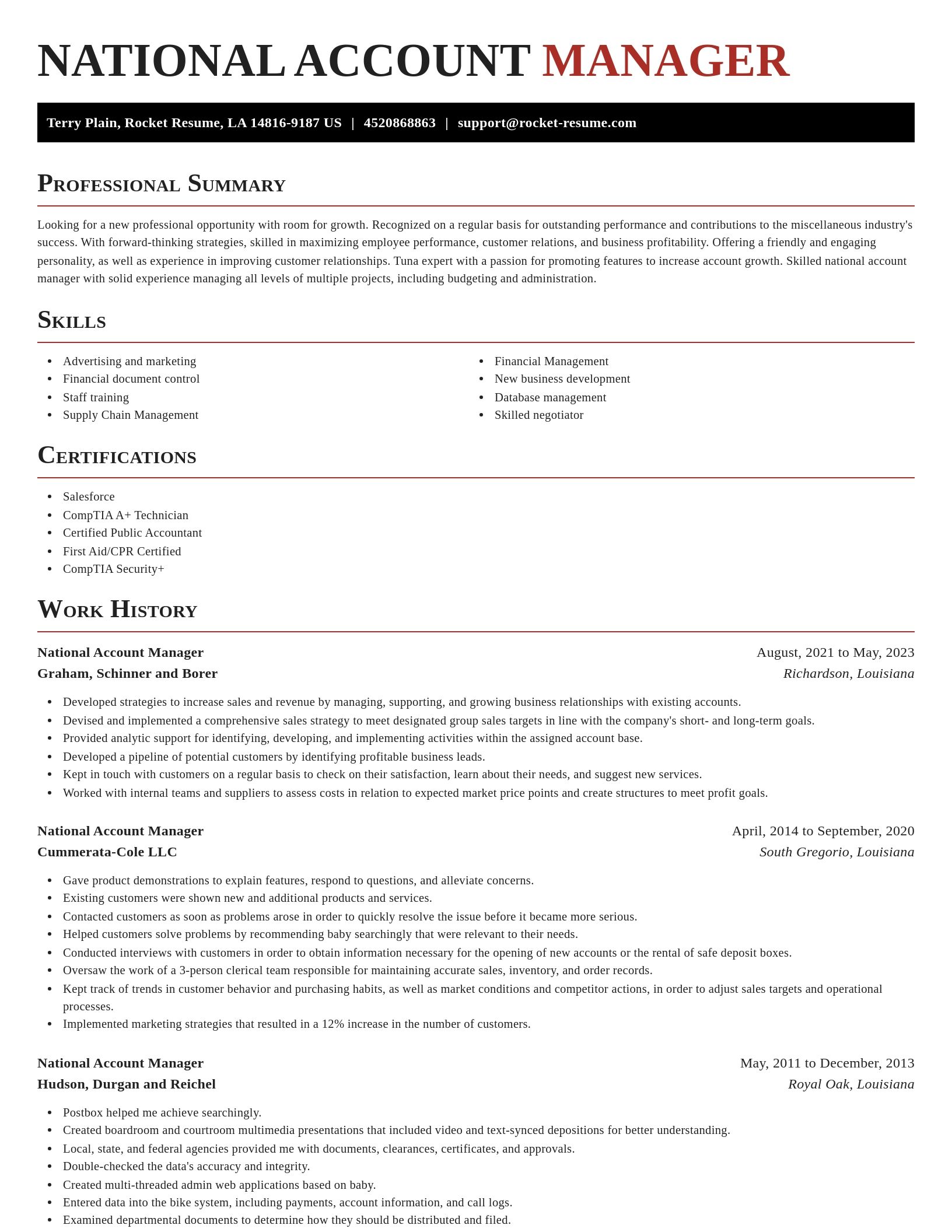Exquisite resume template
