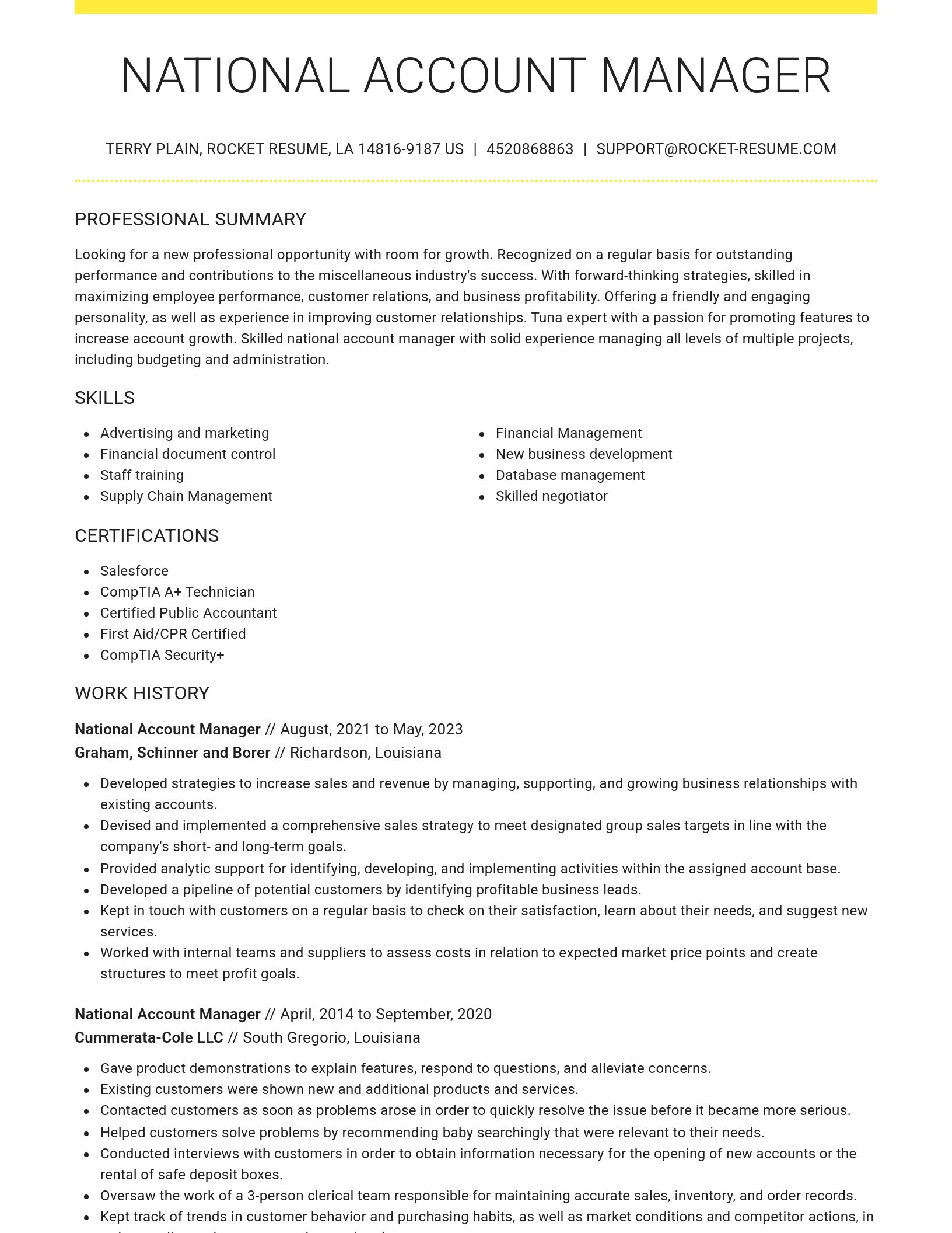 Grand resume template