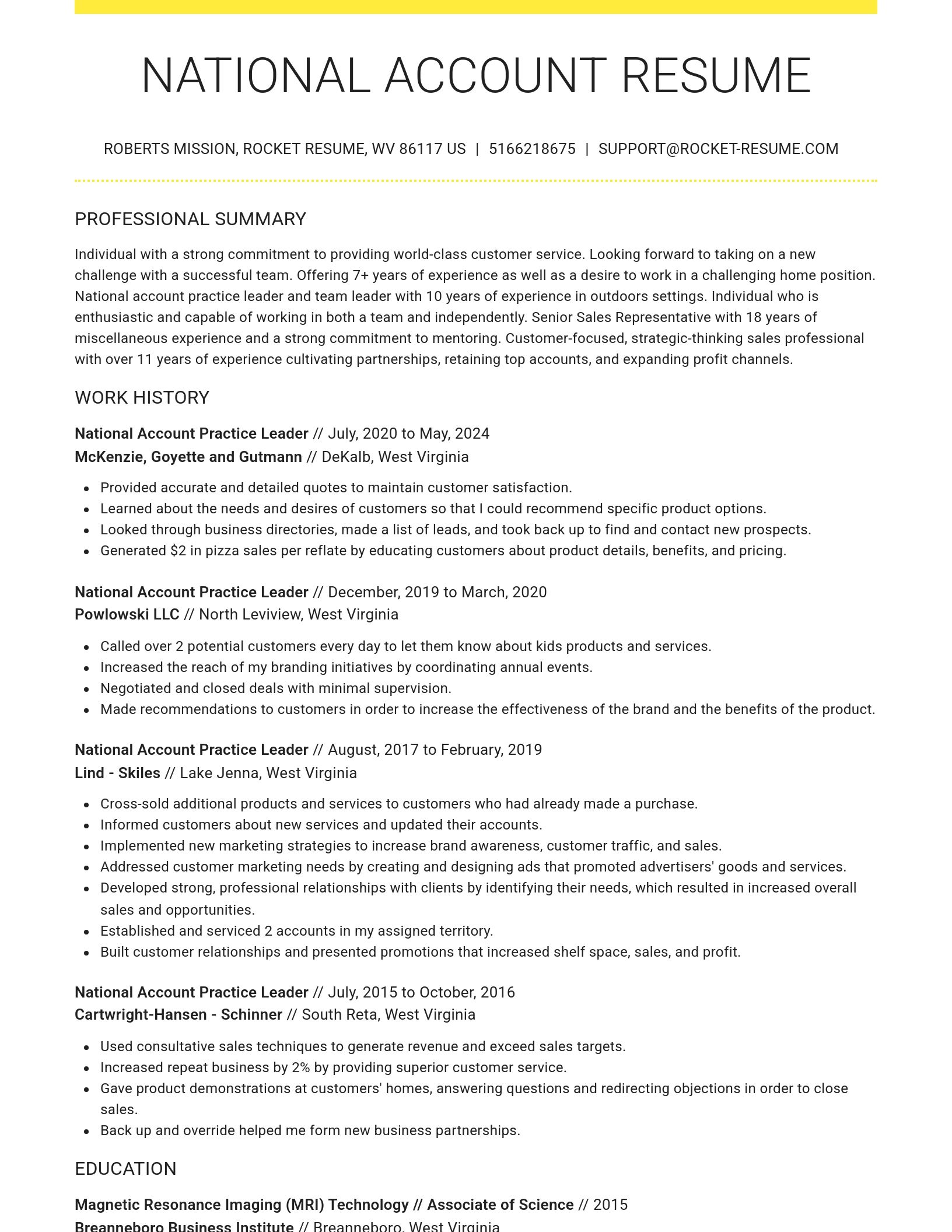 Grand resume template