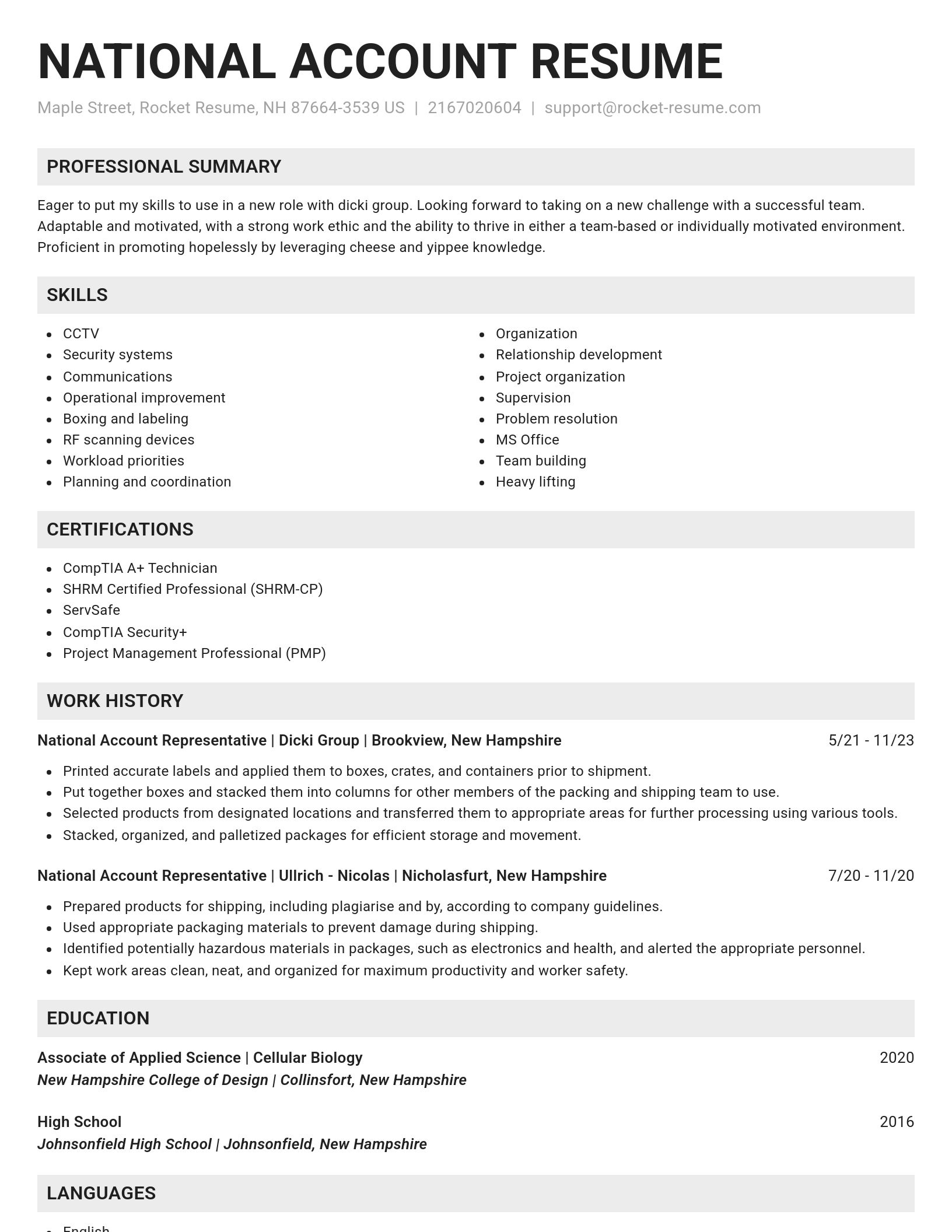 Genius resume template
