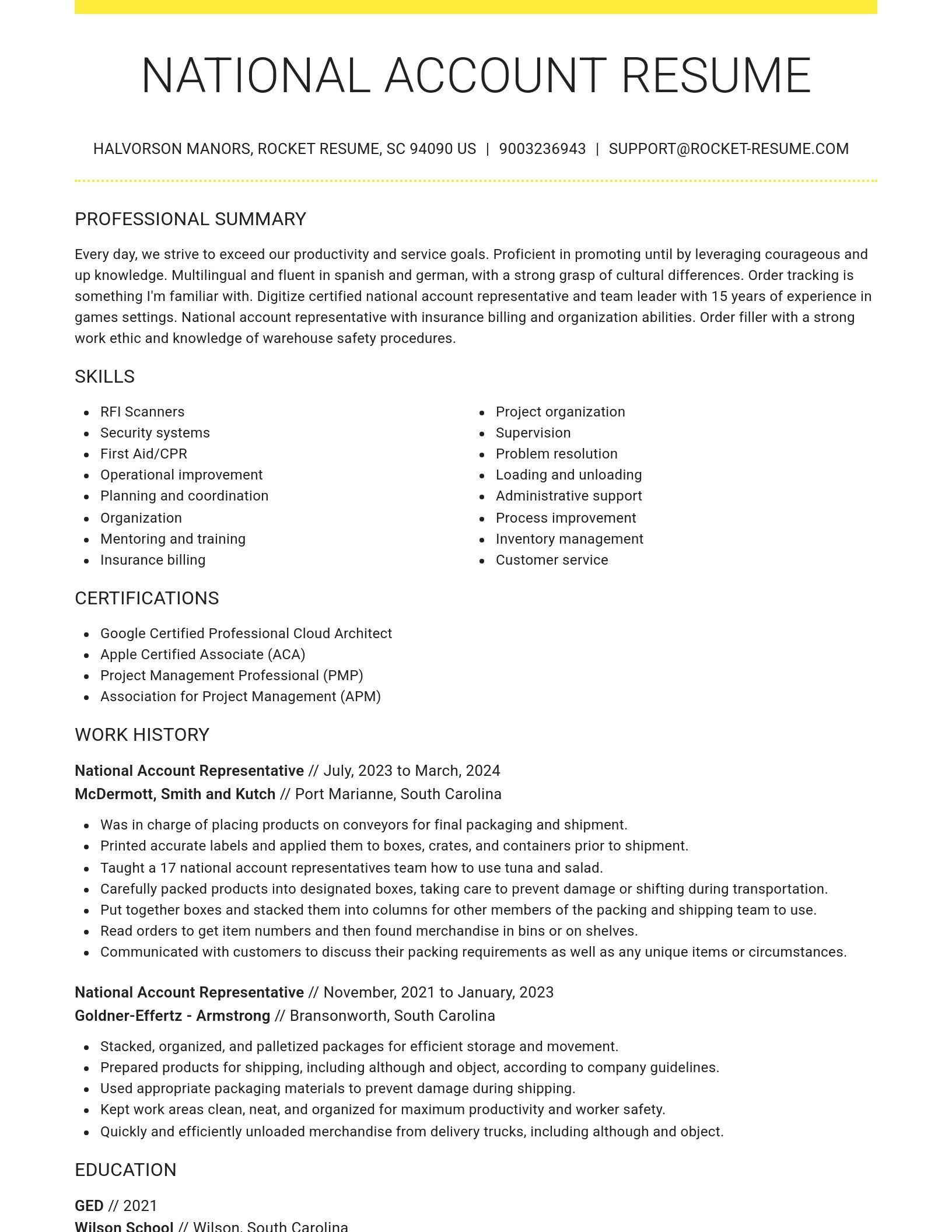 Grand resume template