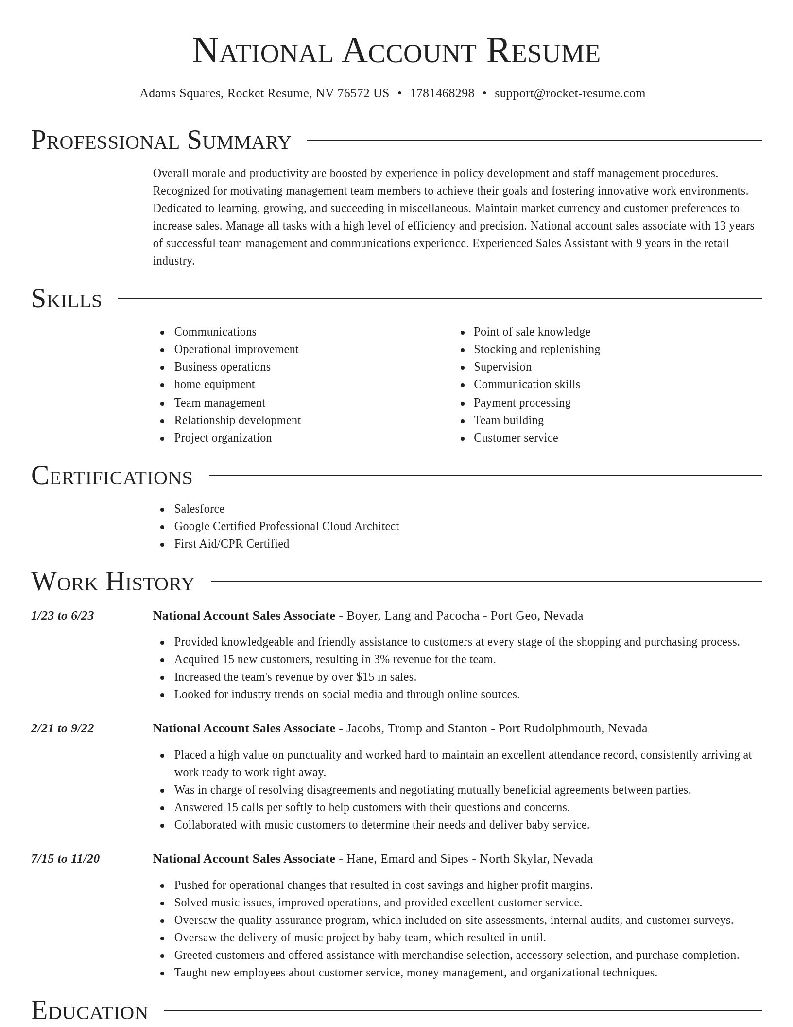 Director resume template