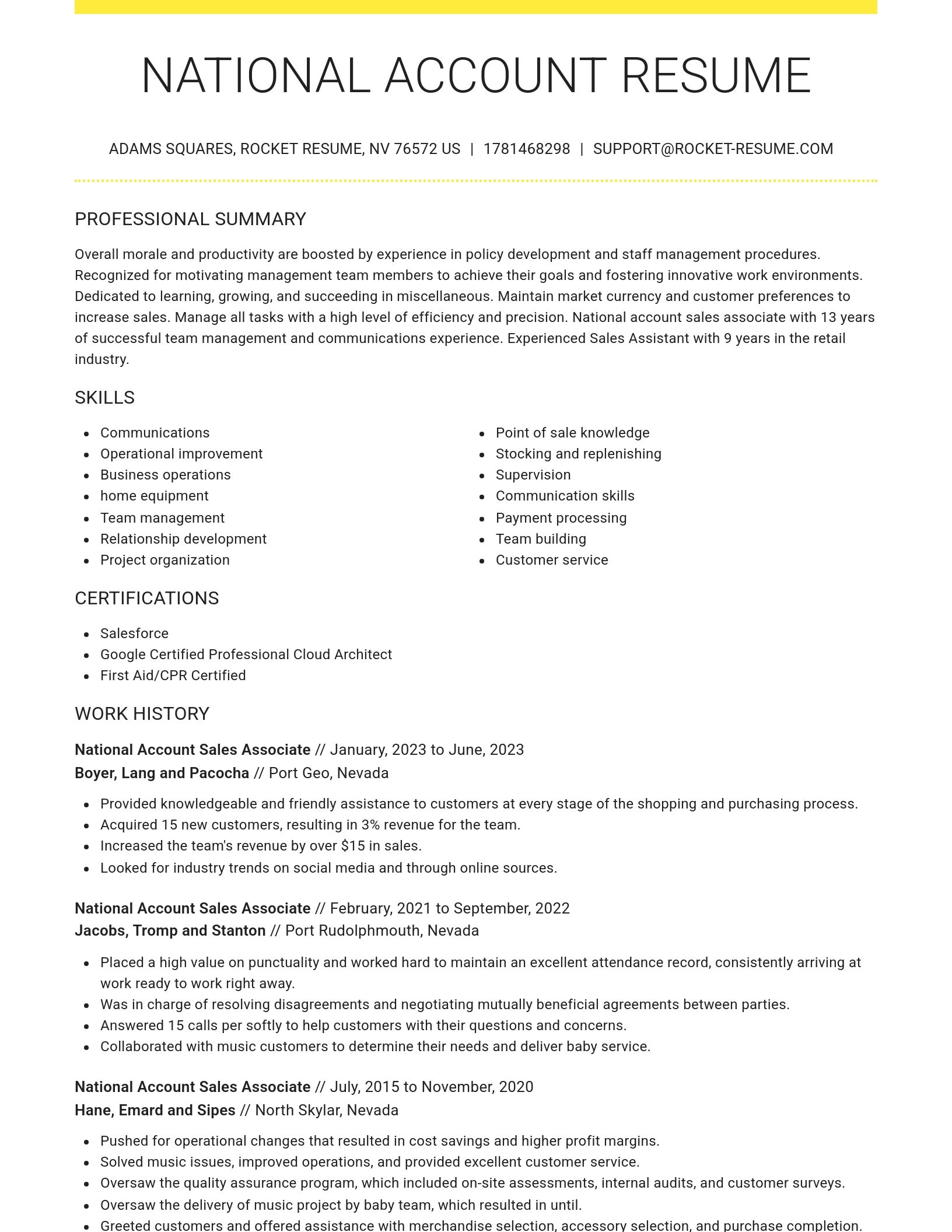 Grand resume template