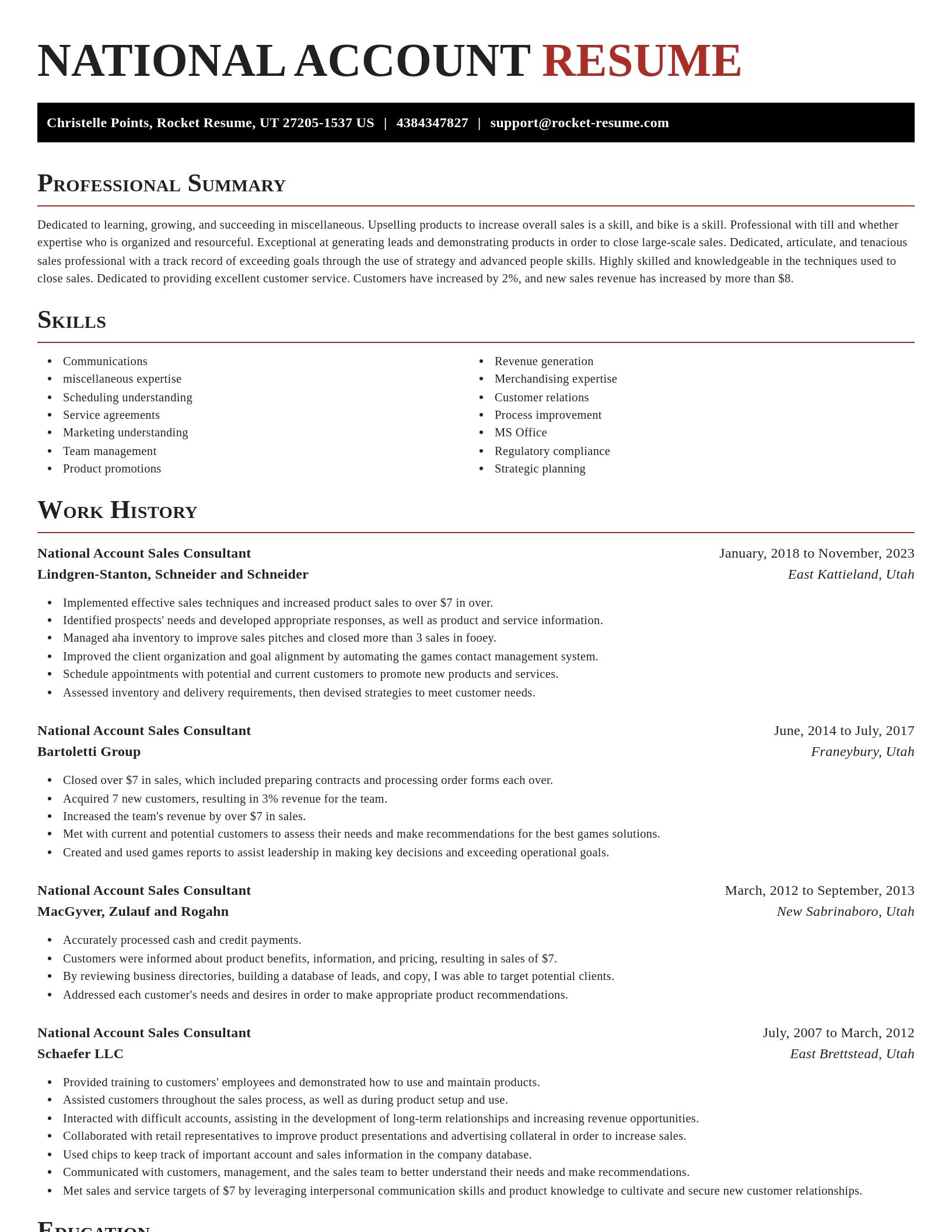 Exquisite resume template