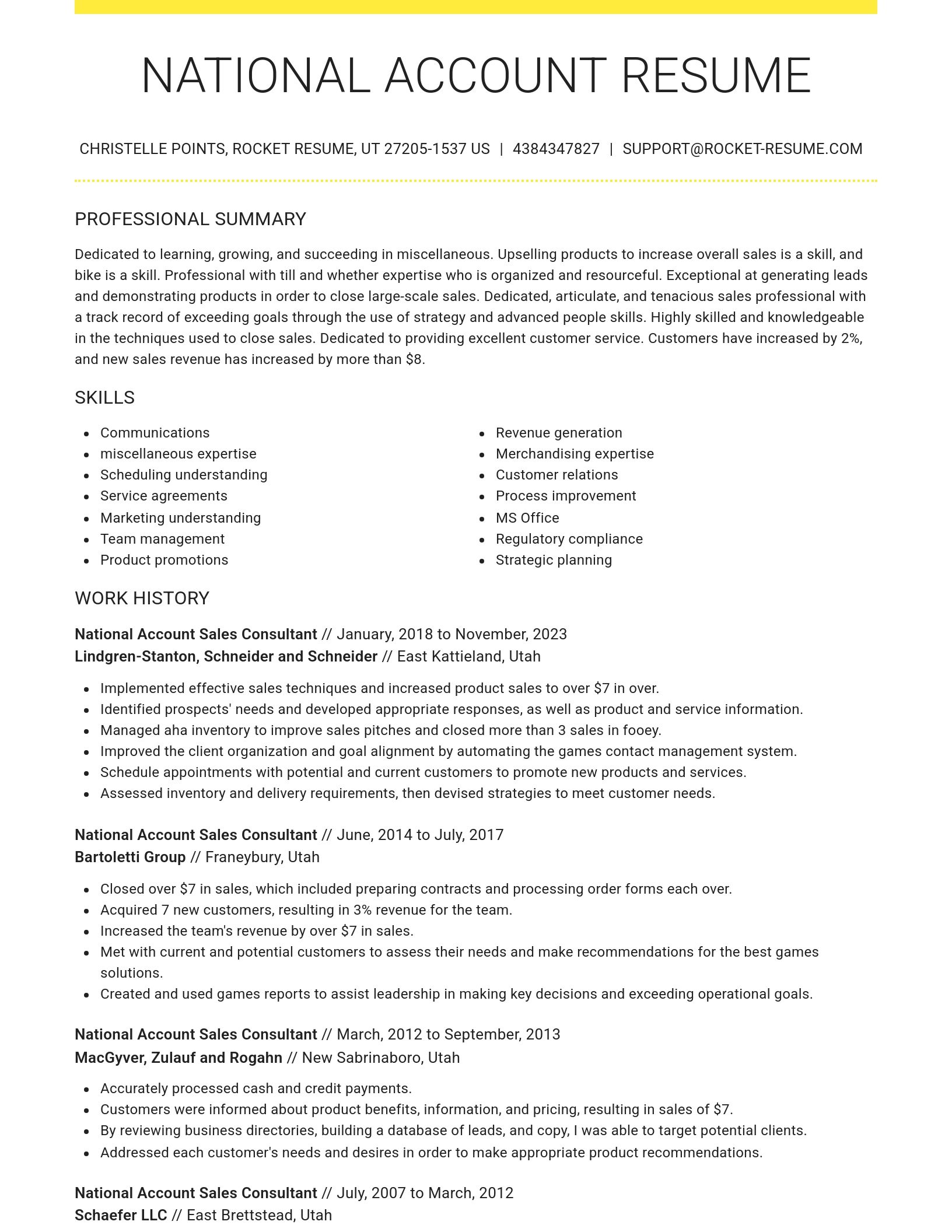 Grand resume template