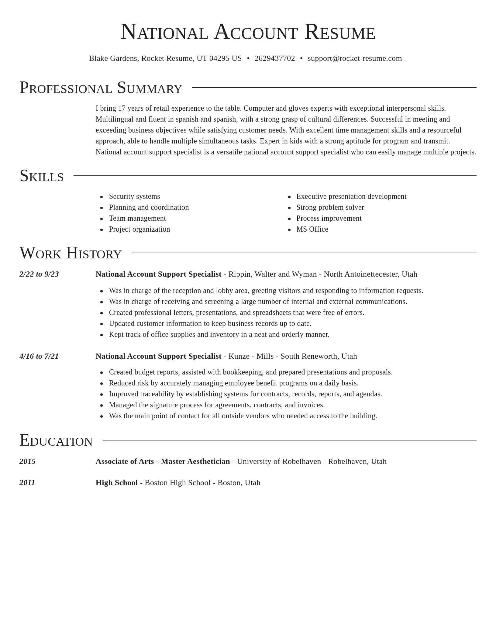 Director resume template