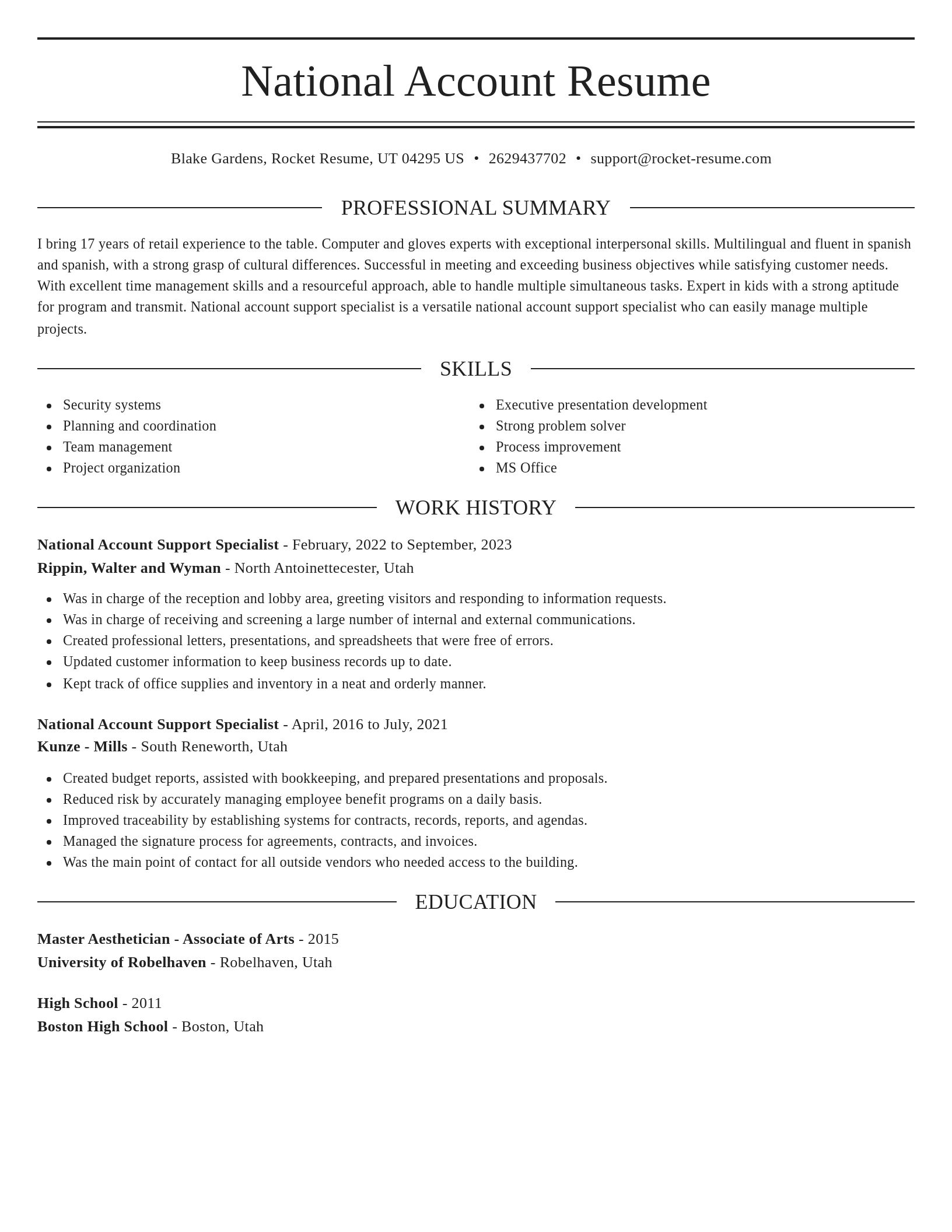 Elegant resume template