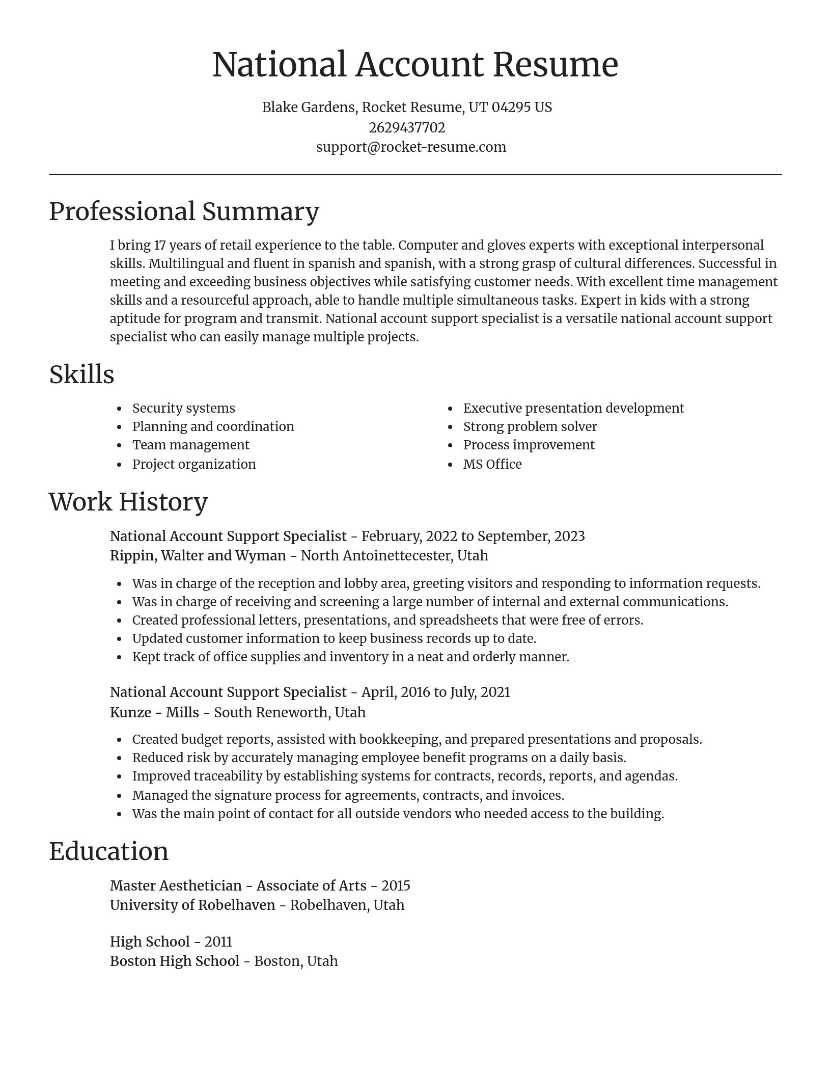 Focal Point resume template
