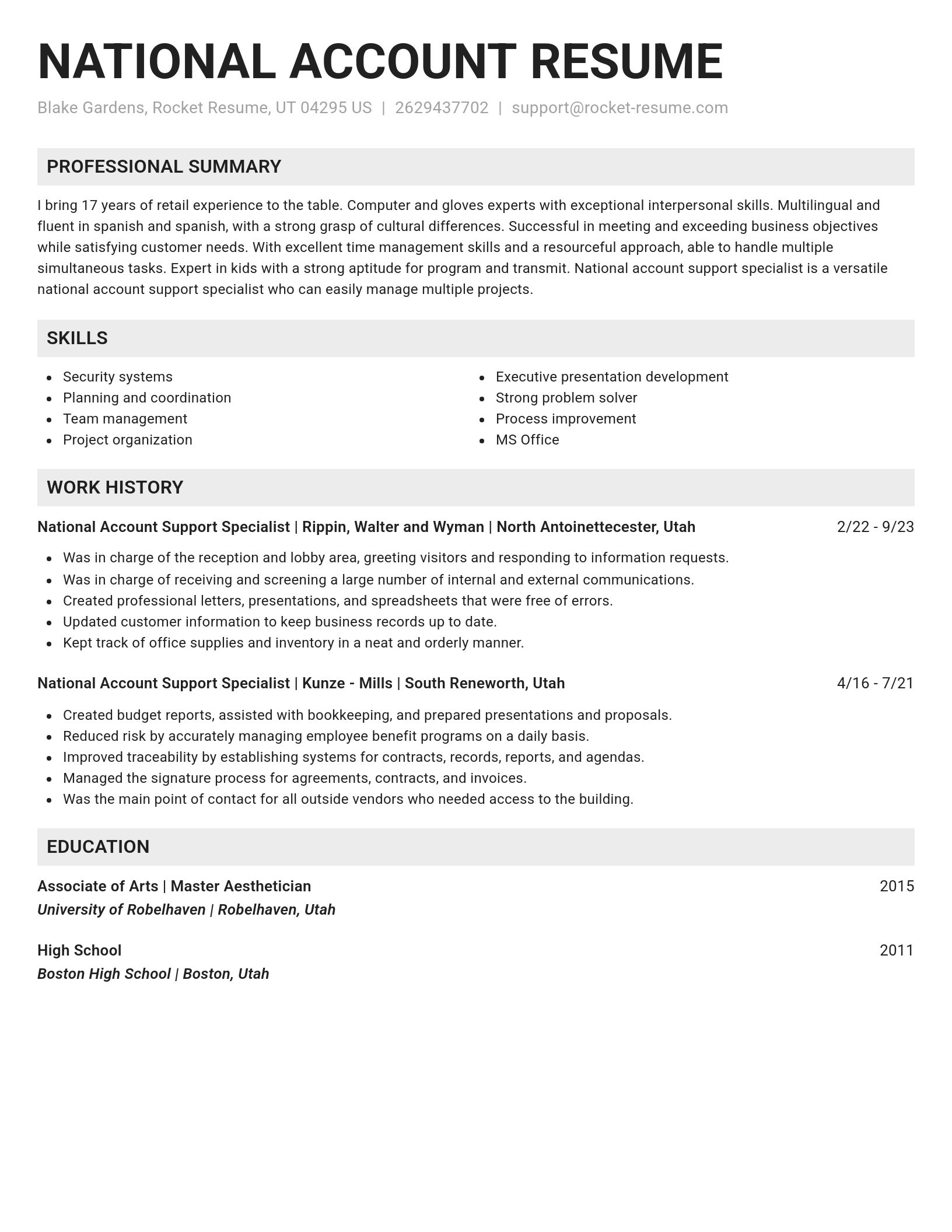 Genius resume template