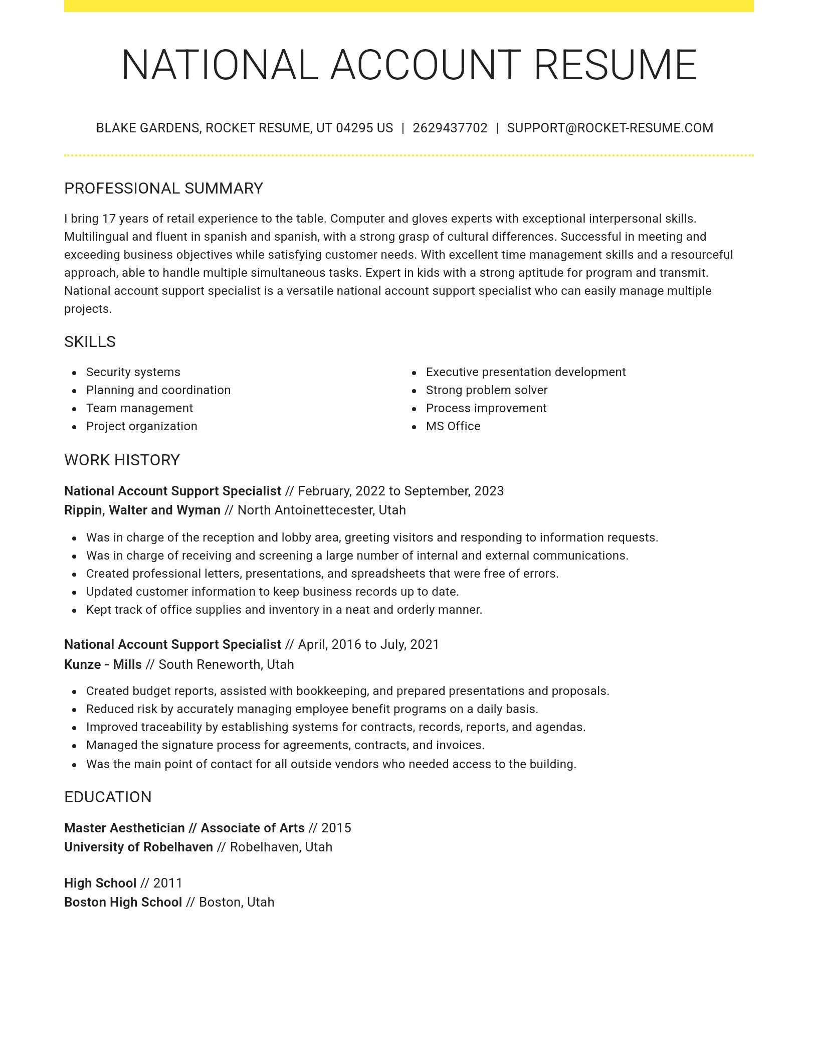 Grand resume template