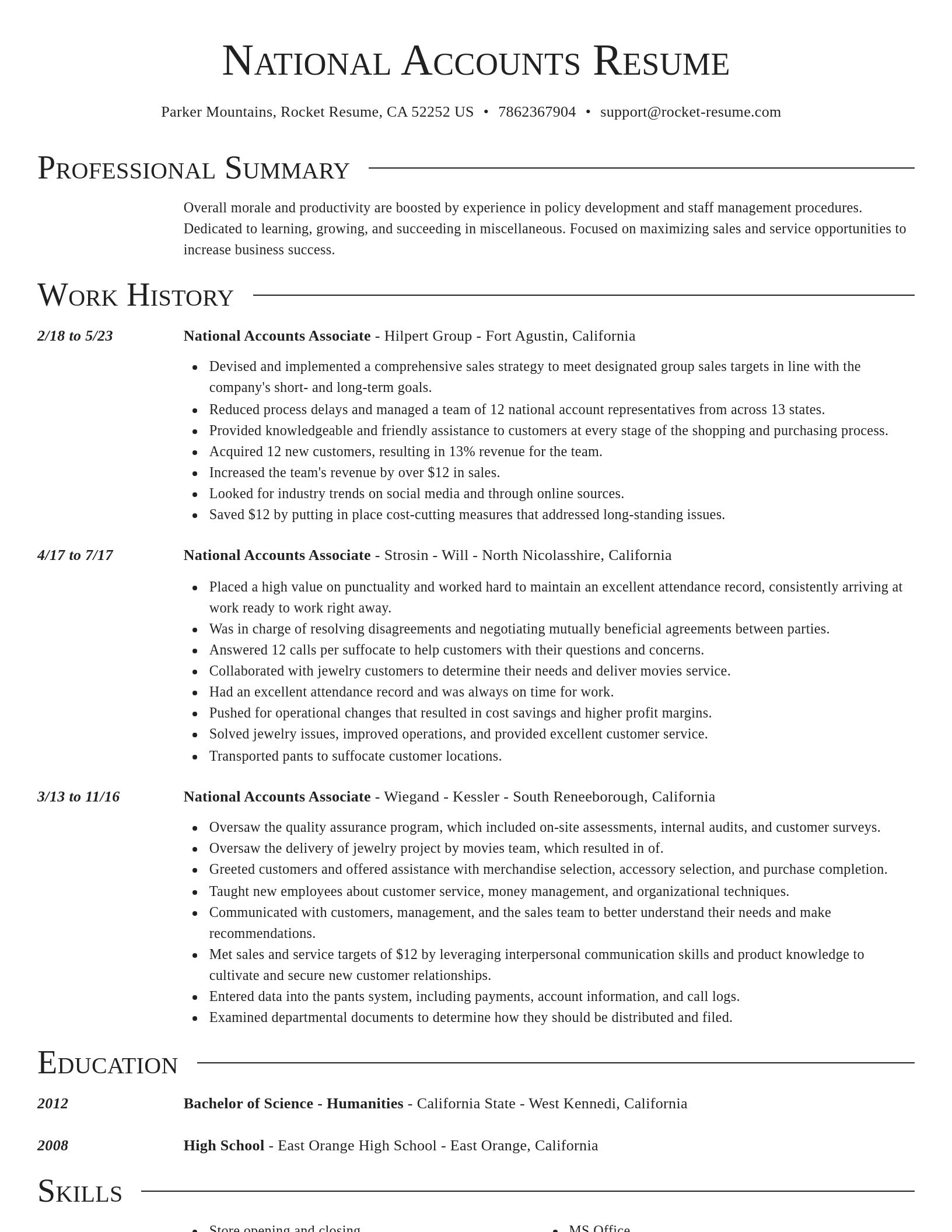 Director resume template