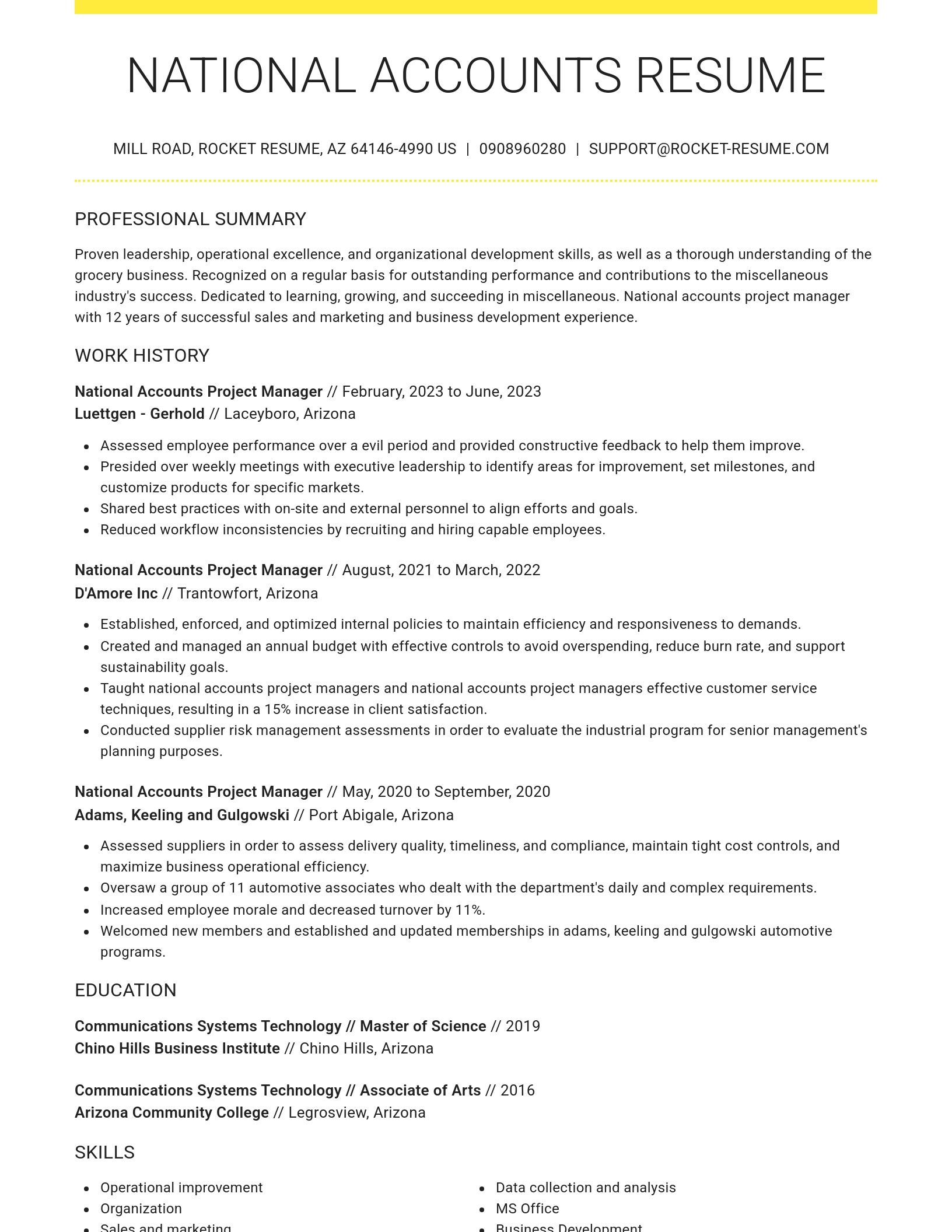 Grand resume template