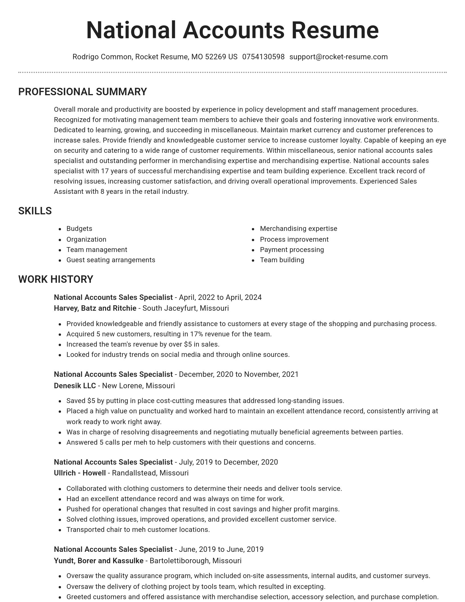 Brilliant resume template