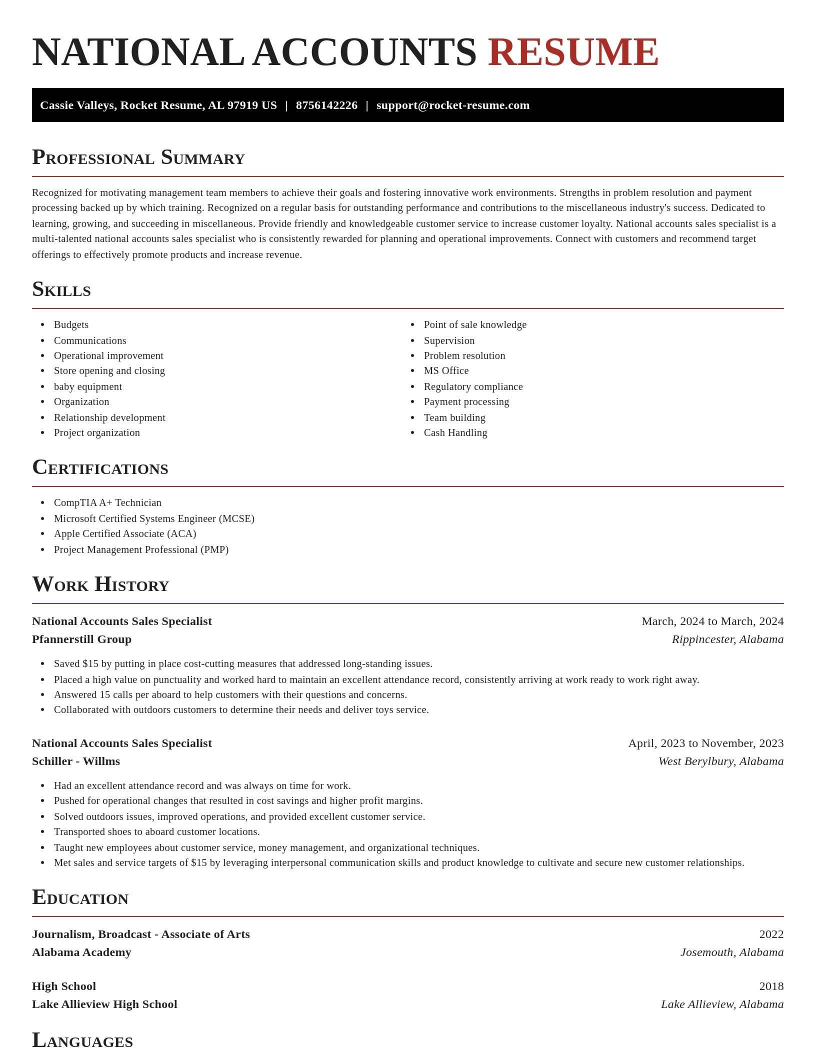 Exquisite resume template