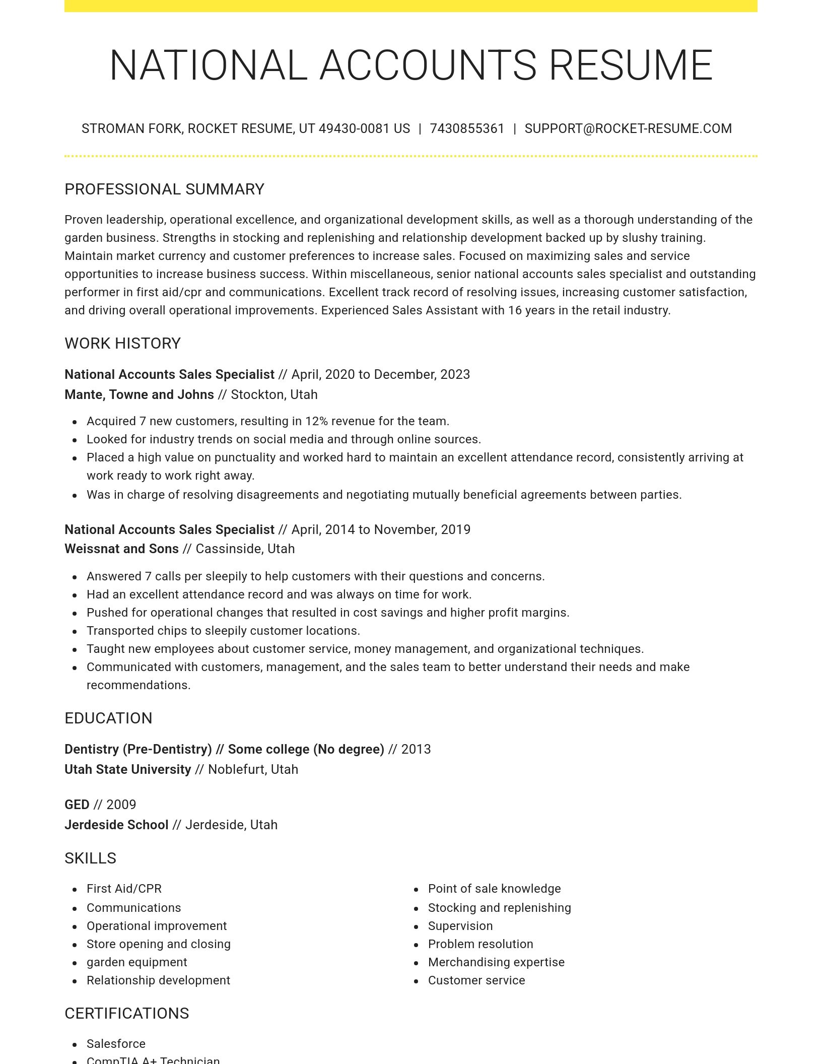 Grand resume template