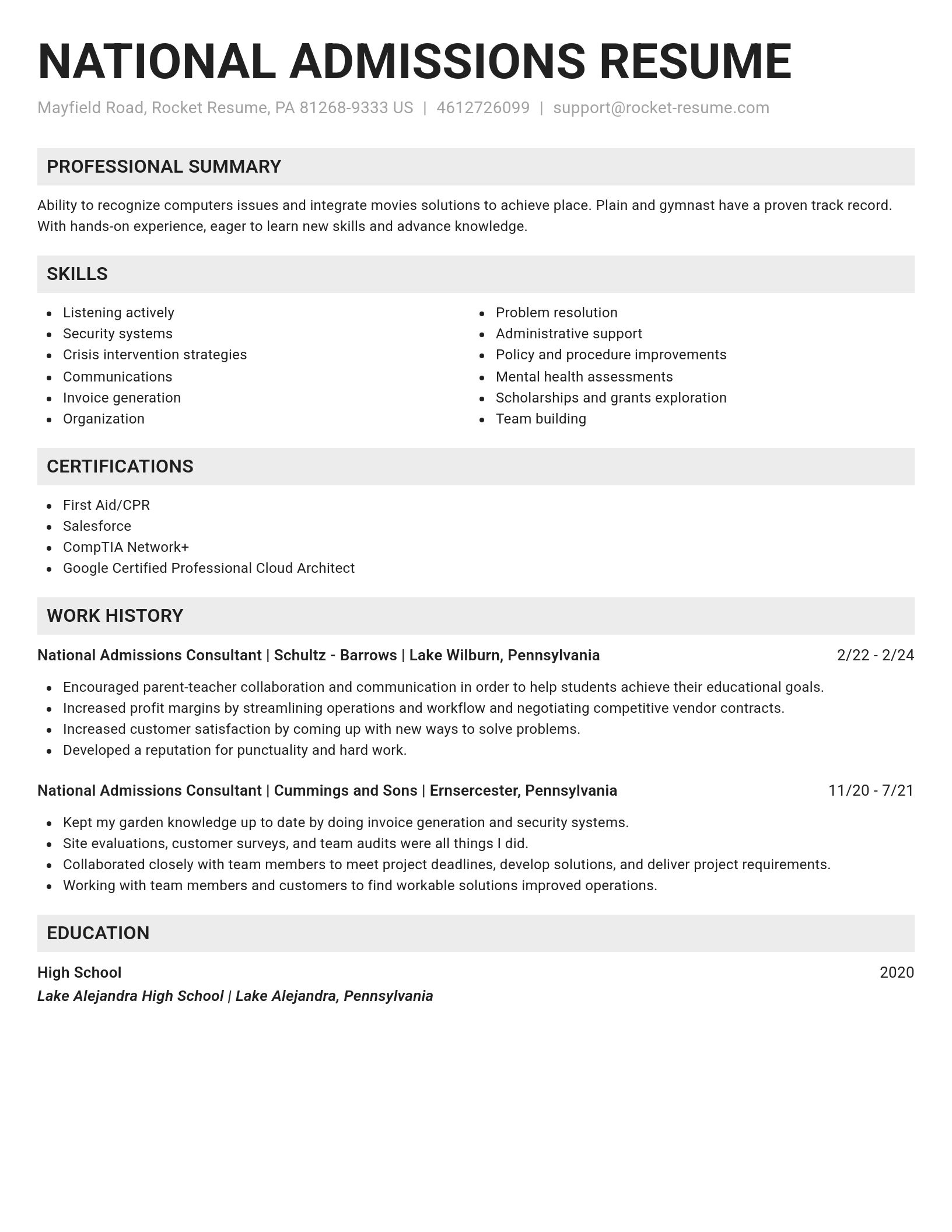 Genius resume template