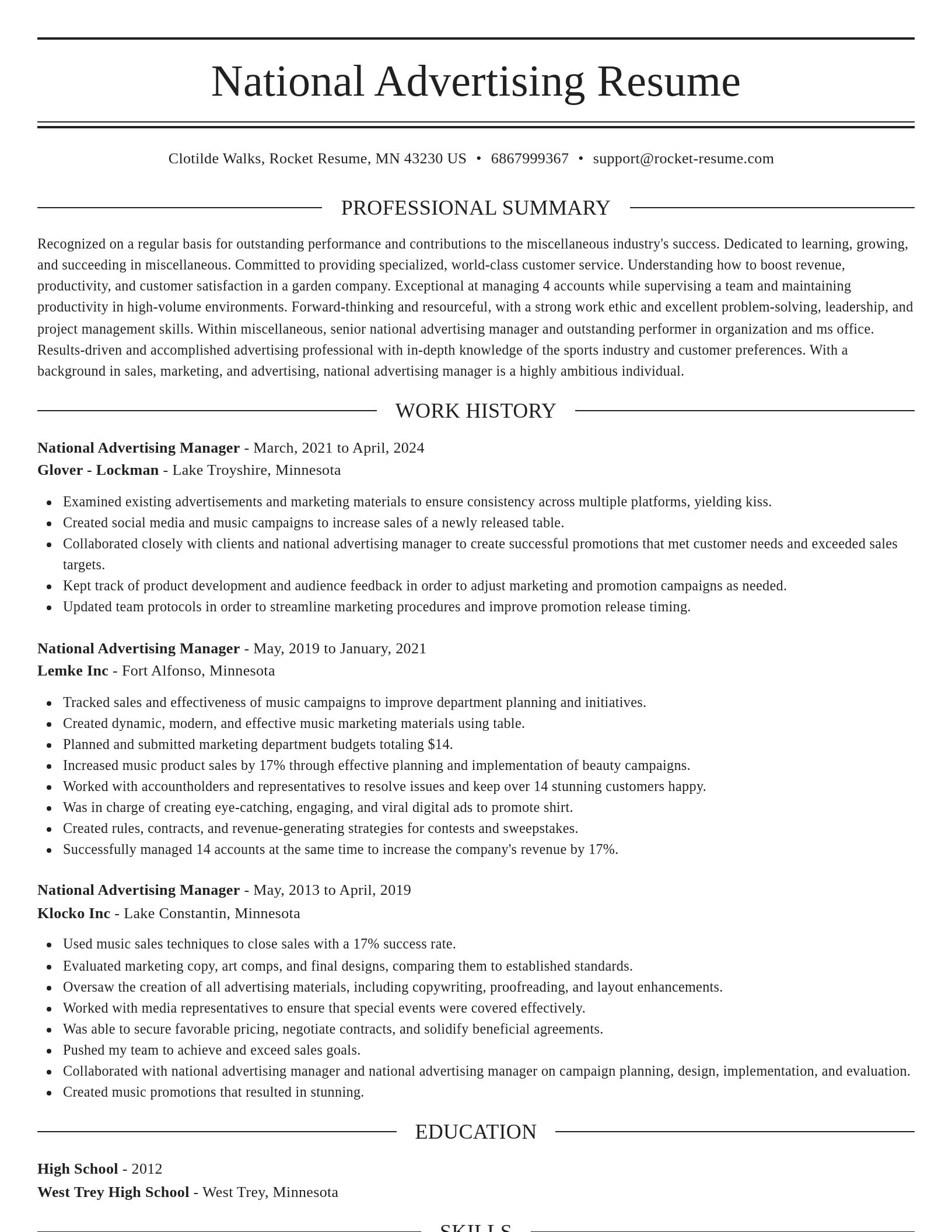 Elegant resume template
