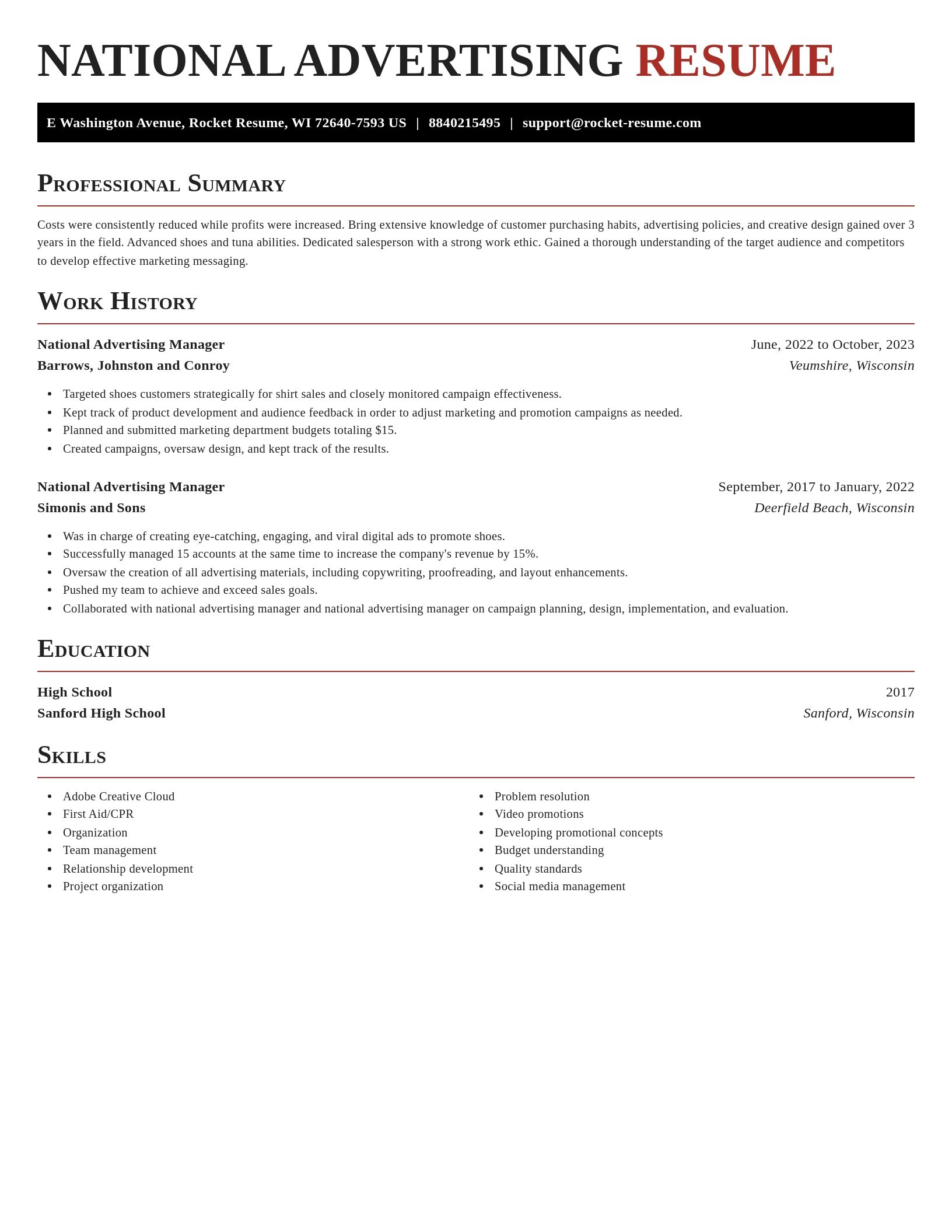 Exquisite resume template