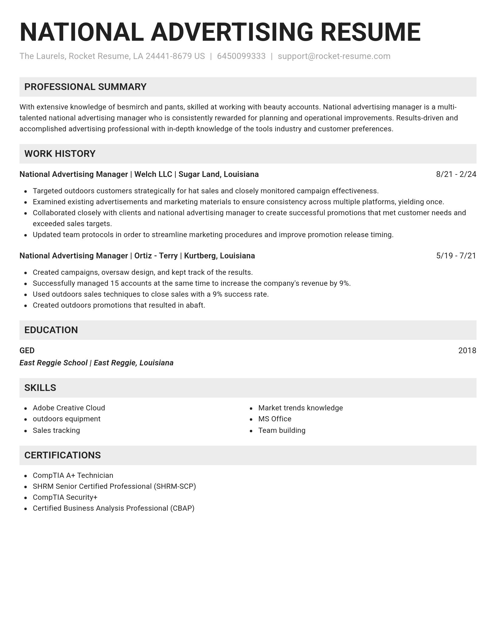 Genius resume template
