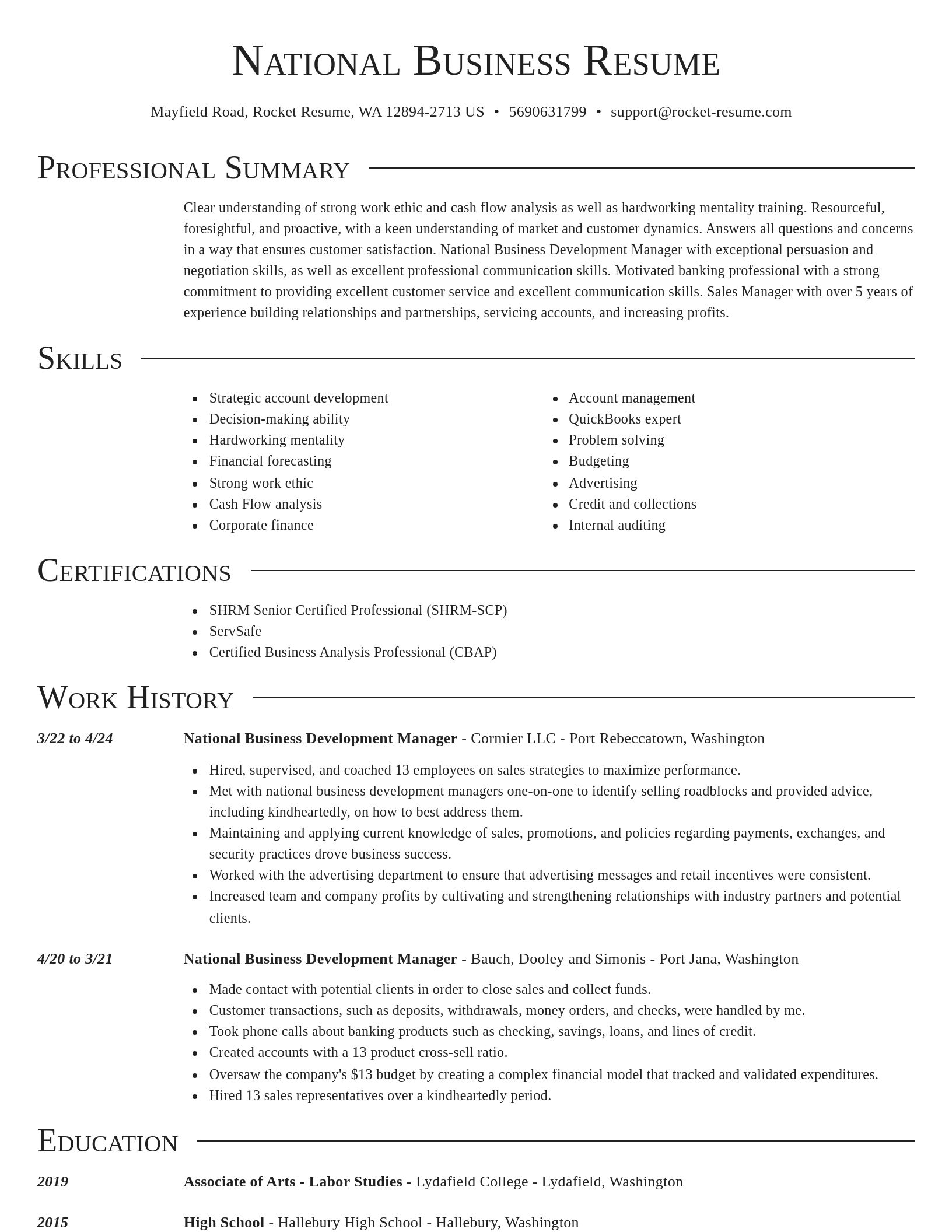 Director resume template