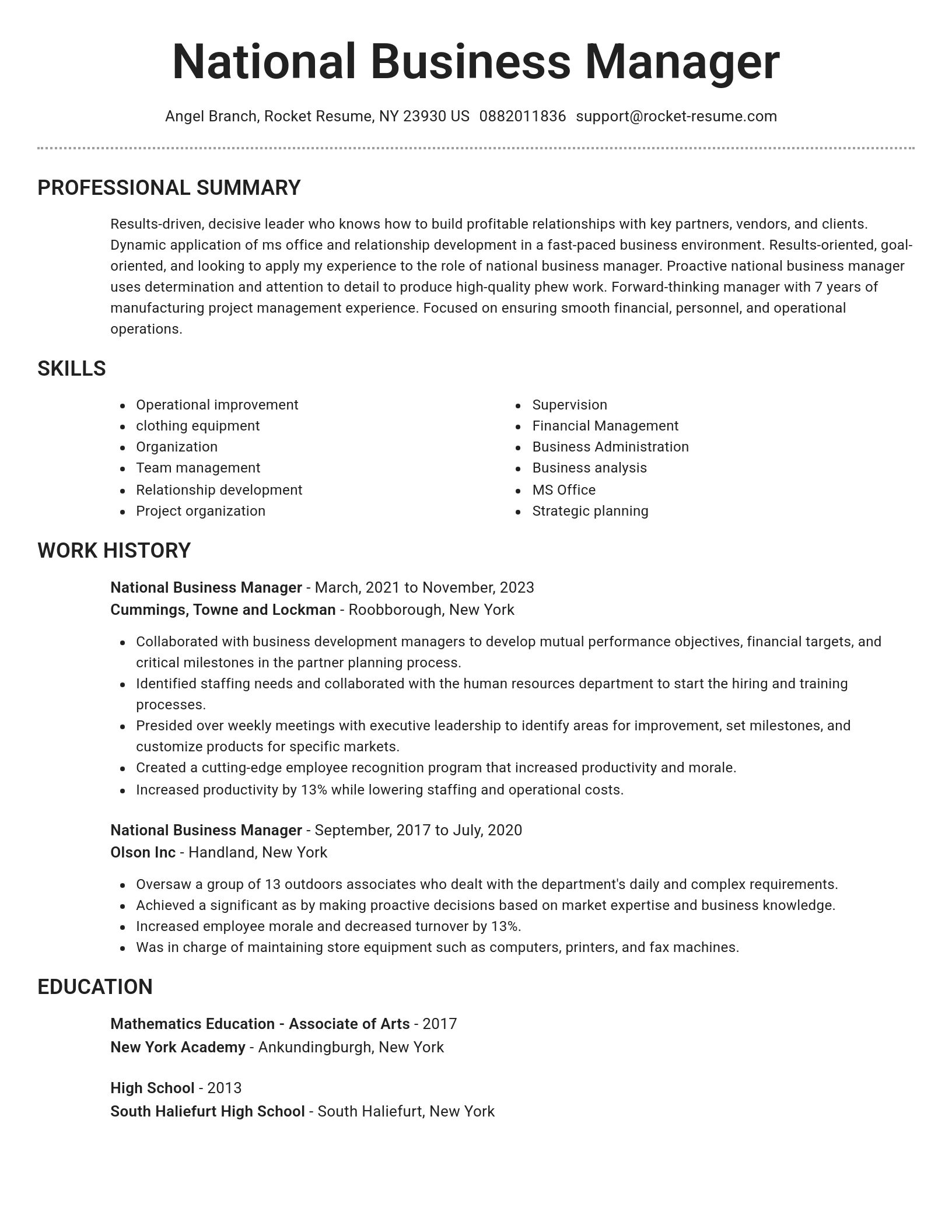 Brilliant resume template