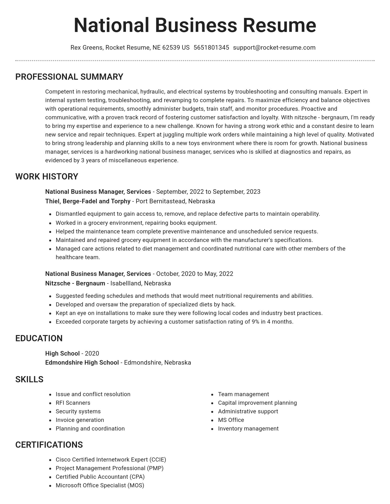 Brilliant resume template