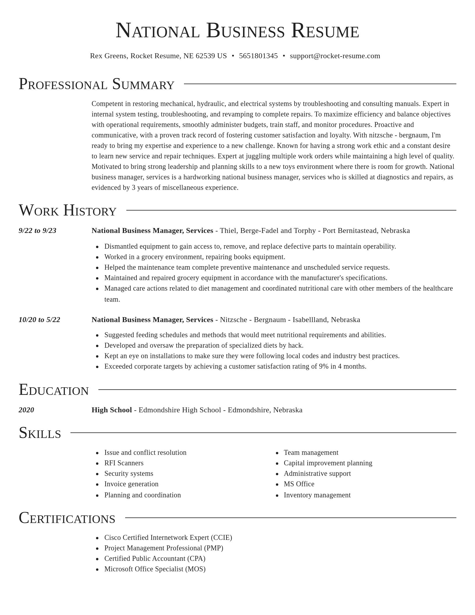 Director resume template