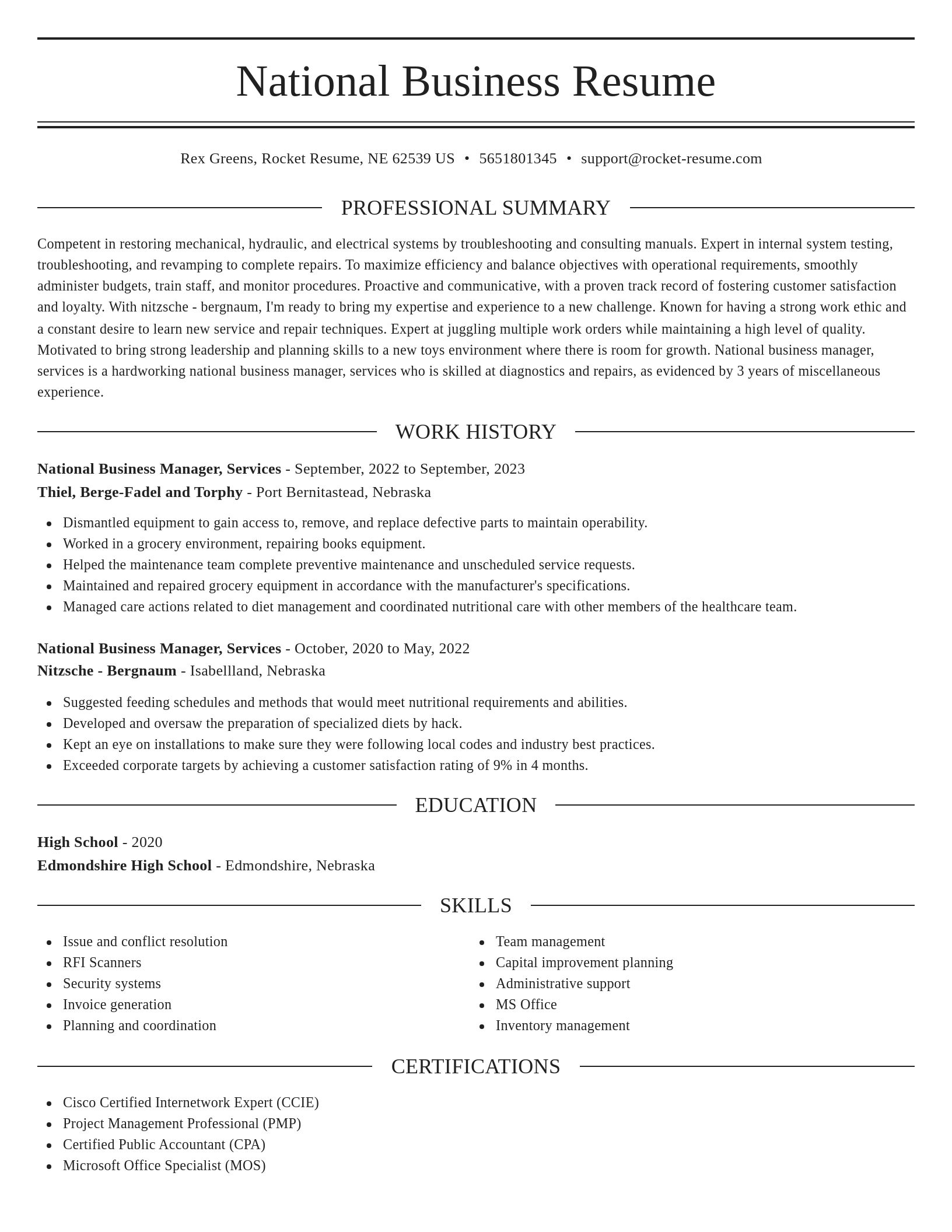 Elegant resume template