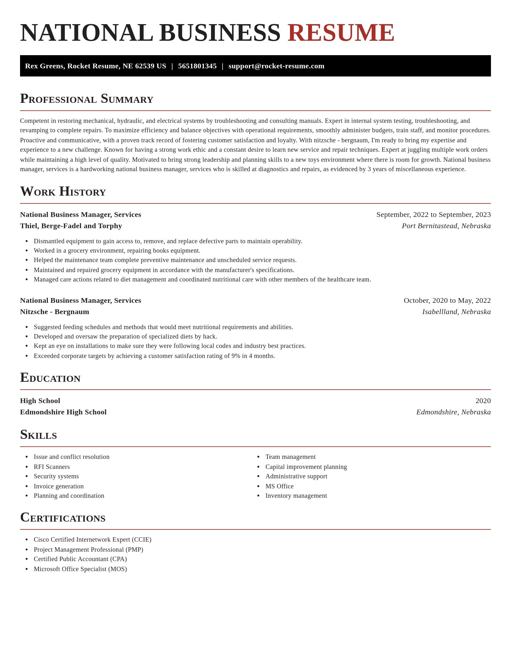 Exquisite resume template