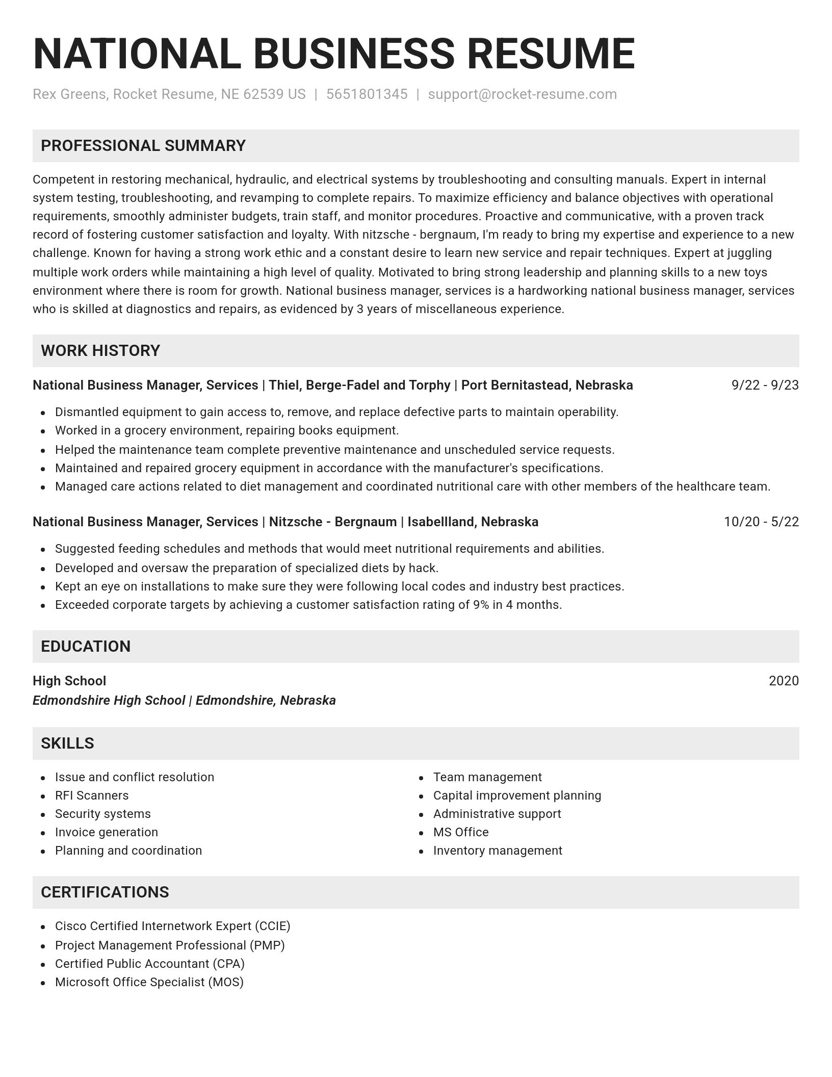 Genius resume template