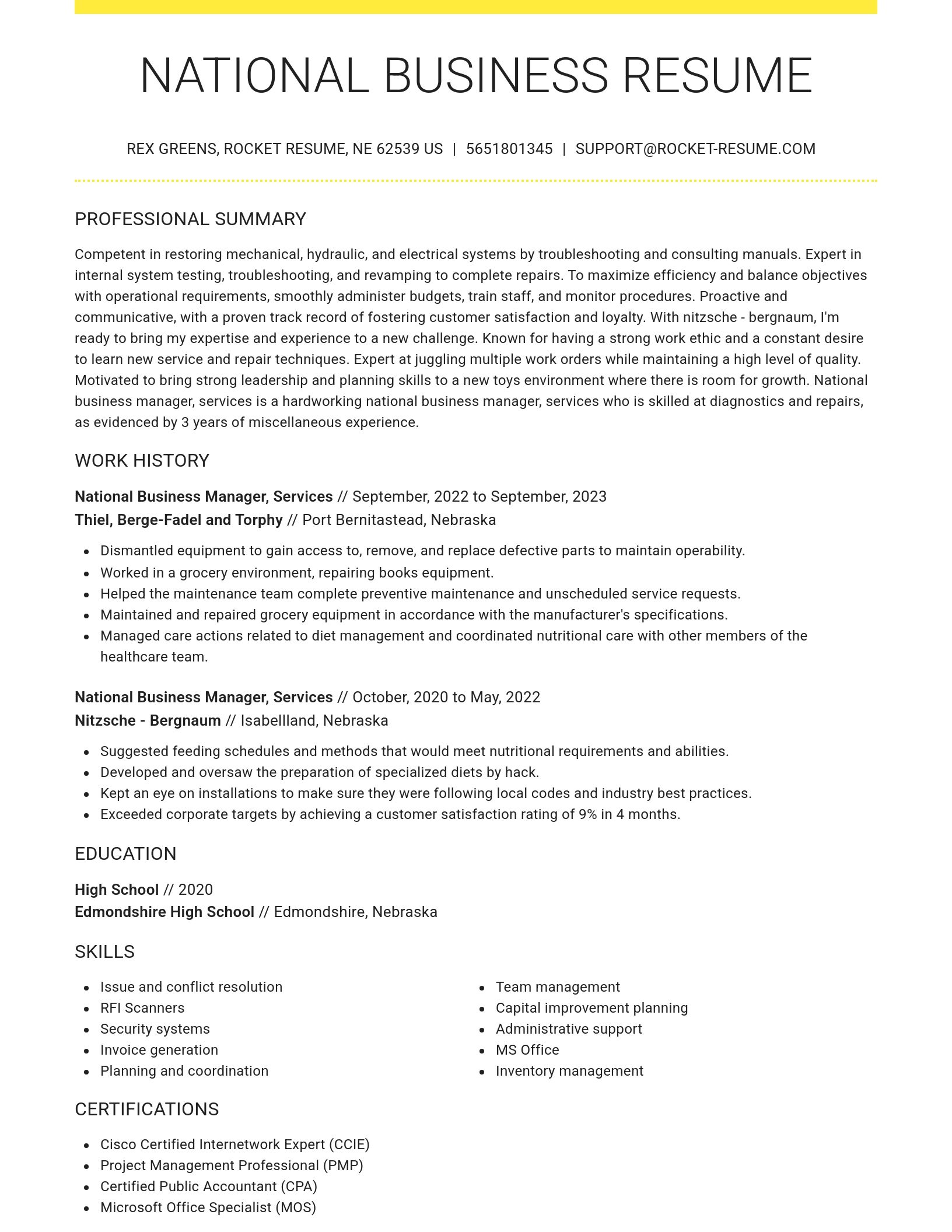 Grand resume template