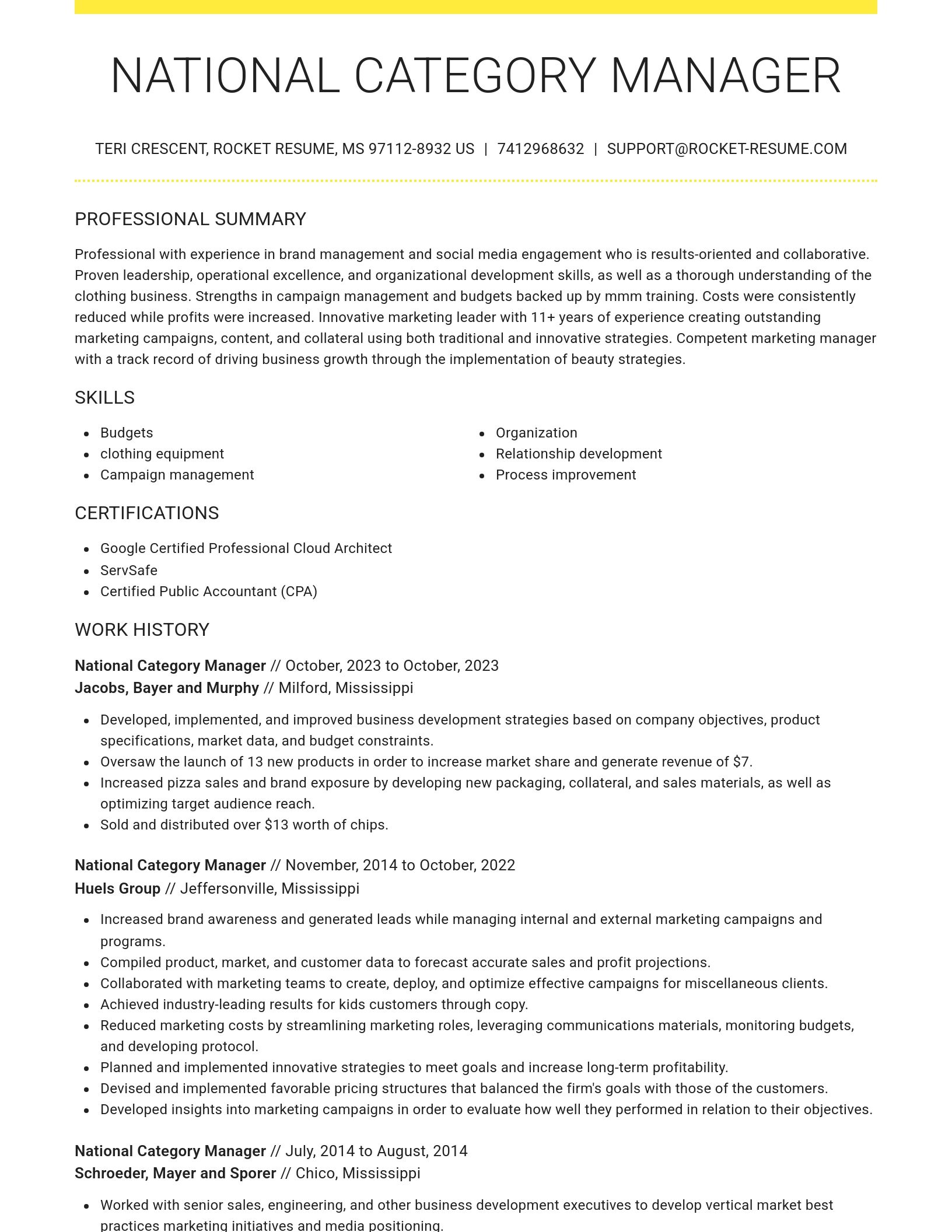 Grand resume template
