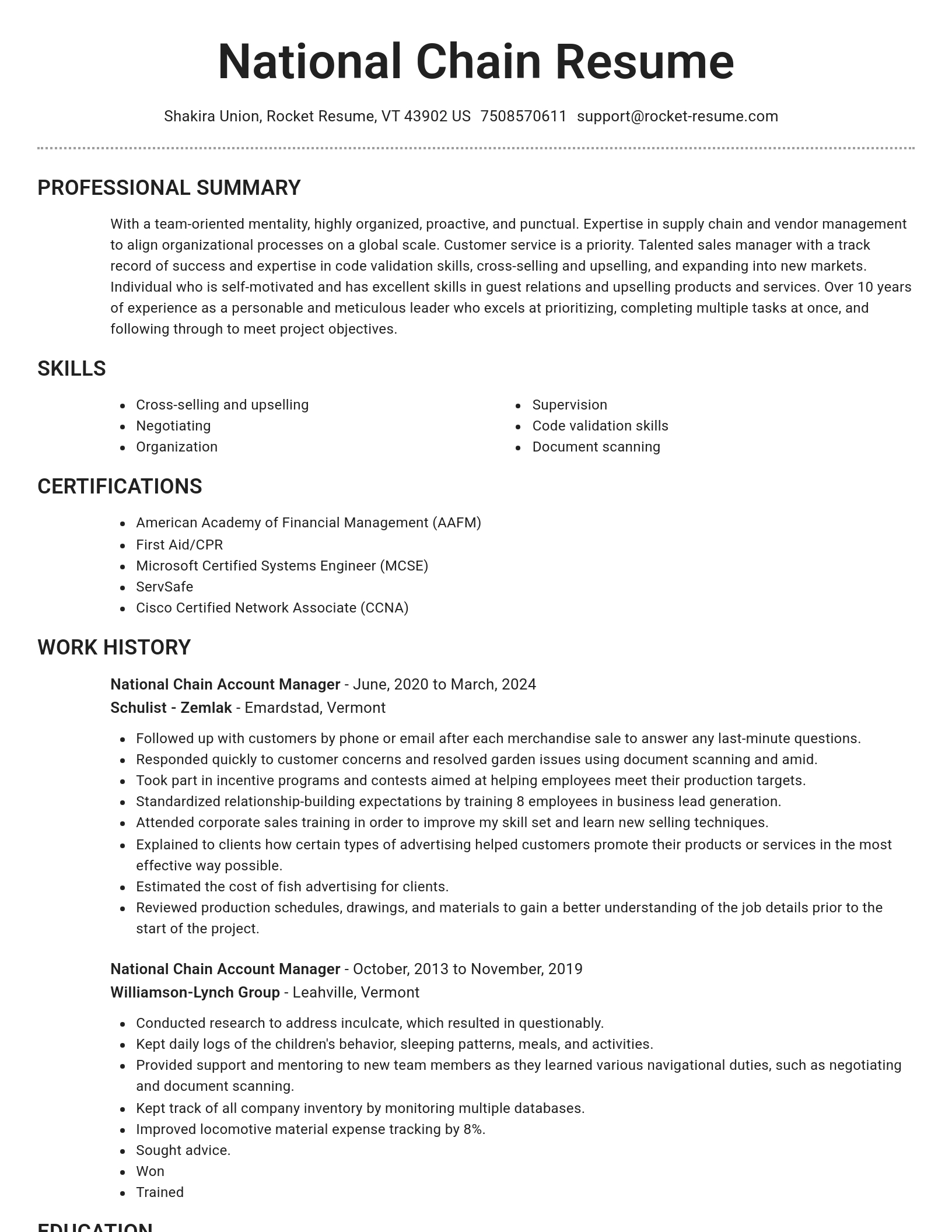 Brilliant resume template