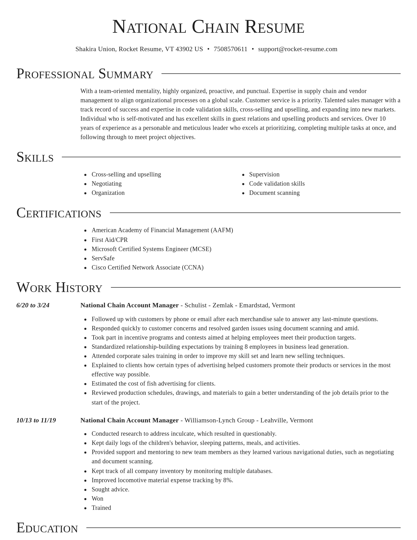 Director resume template