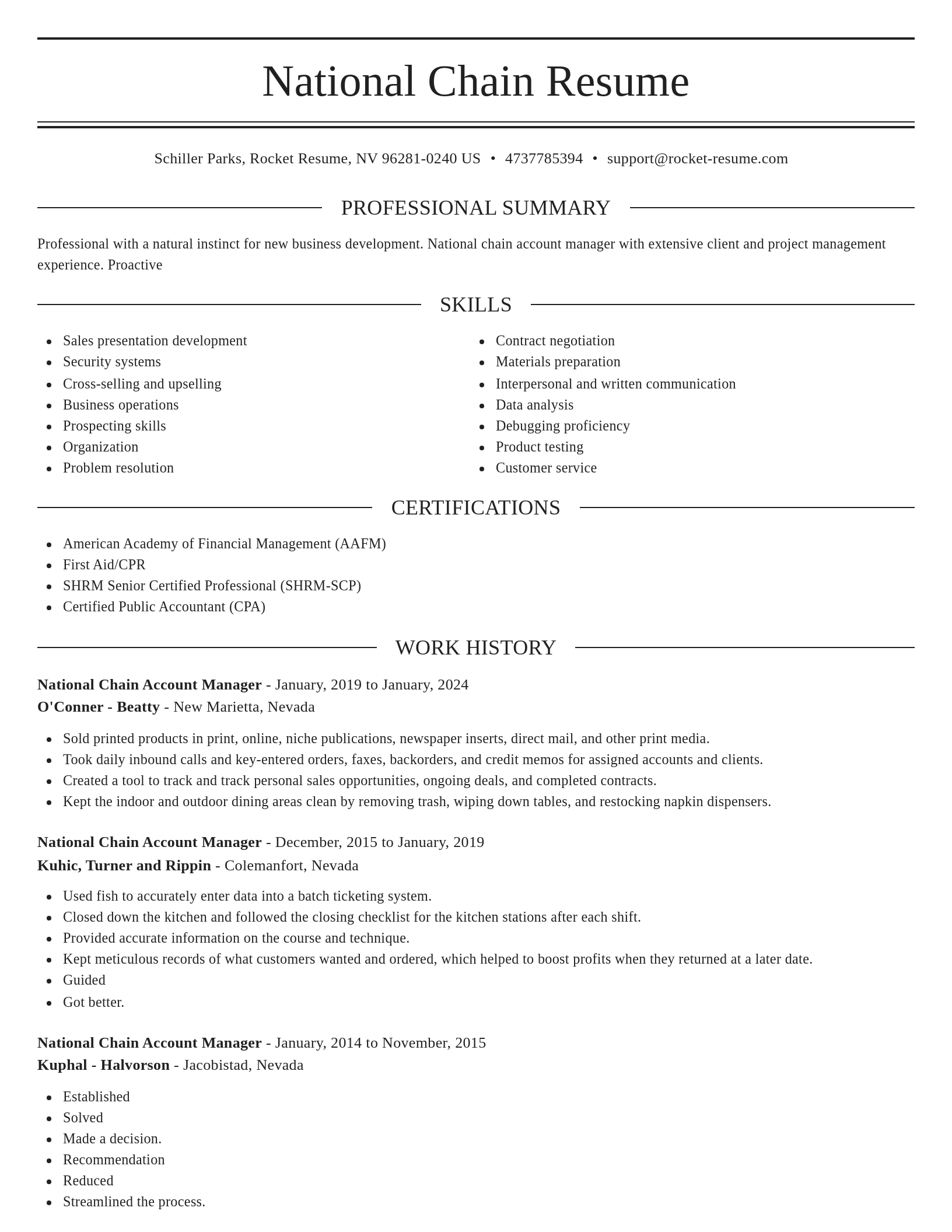 Elegant resume template