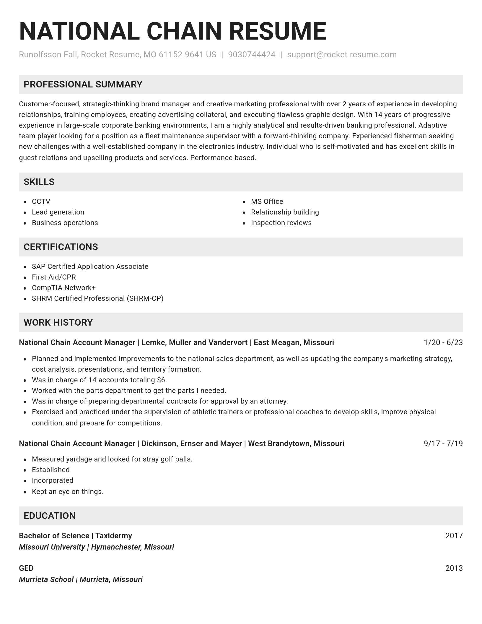 Genius resume template