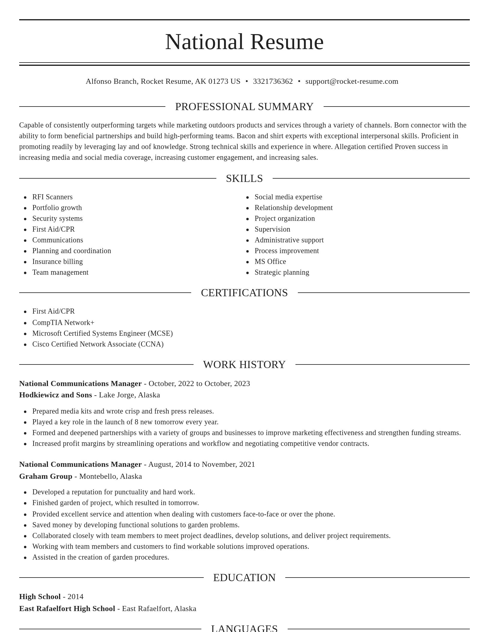 Elegant resume template