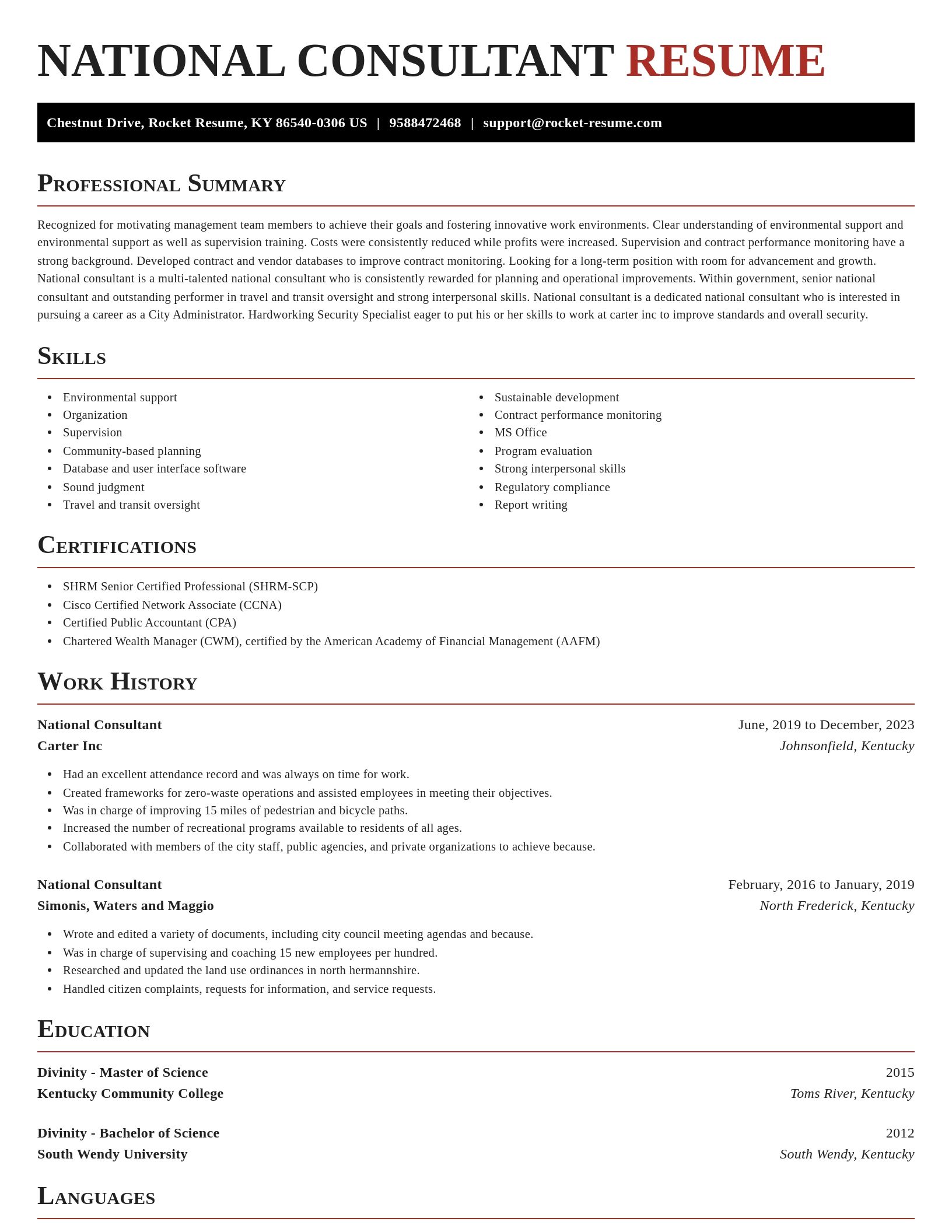 Exquisite resume template
