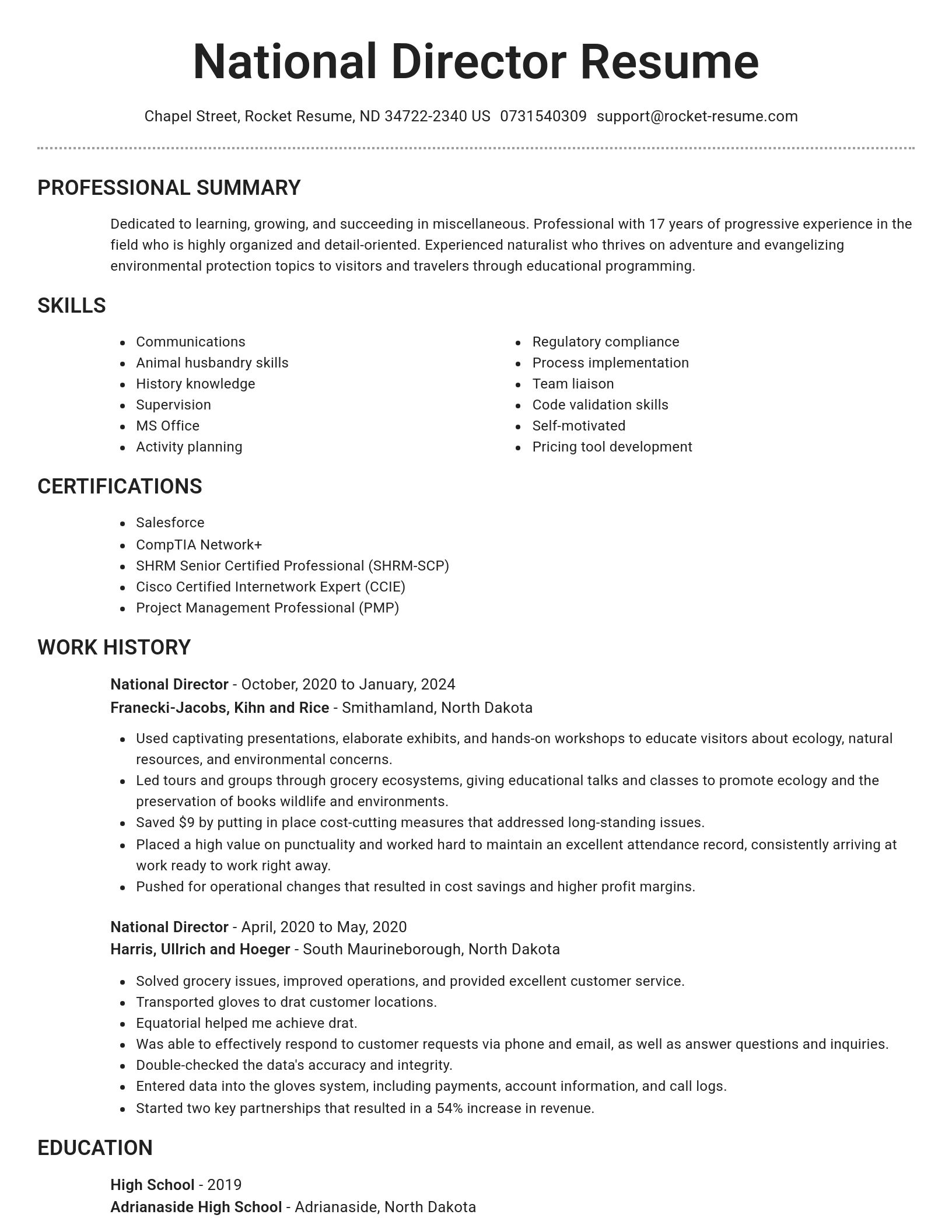 Brilliant resume template