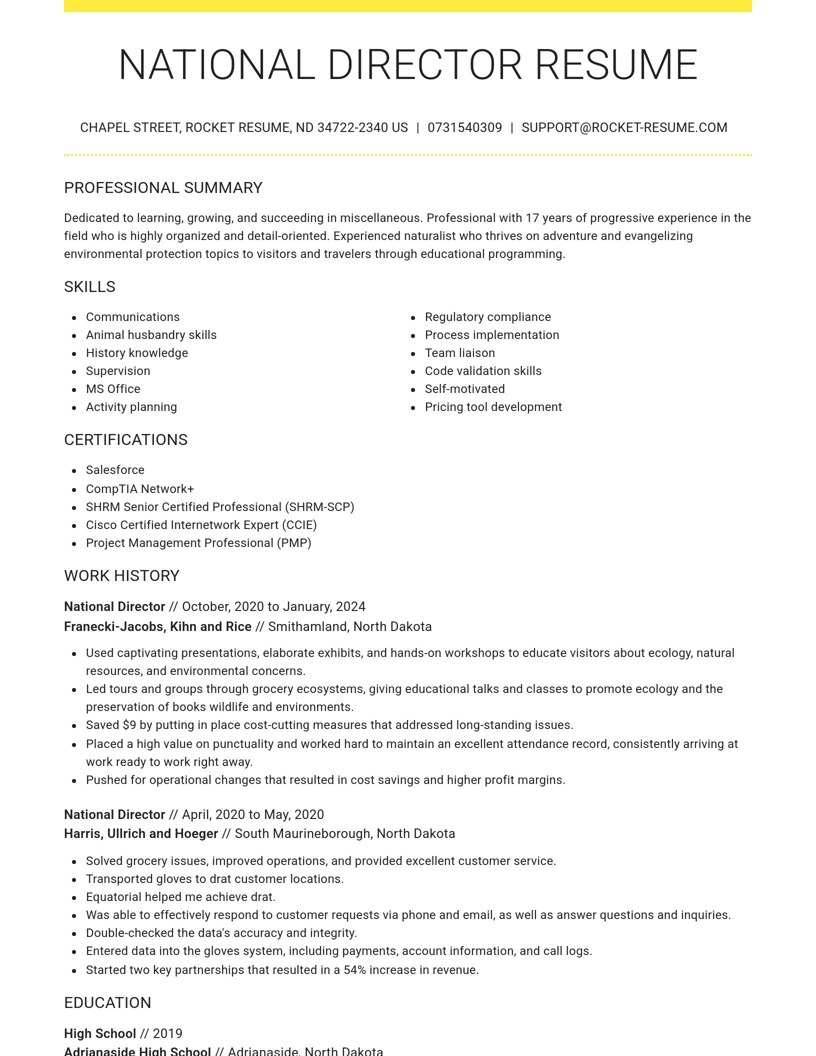 Grand resume template