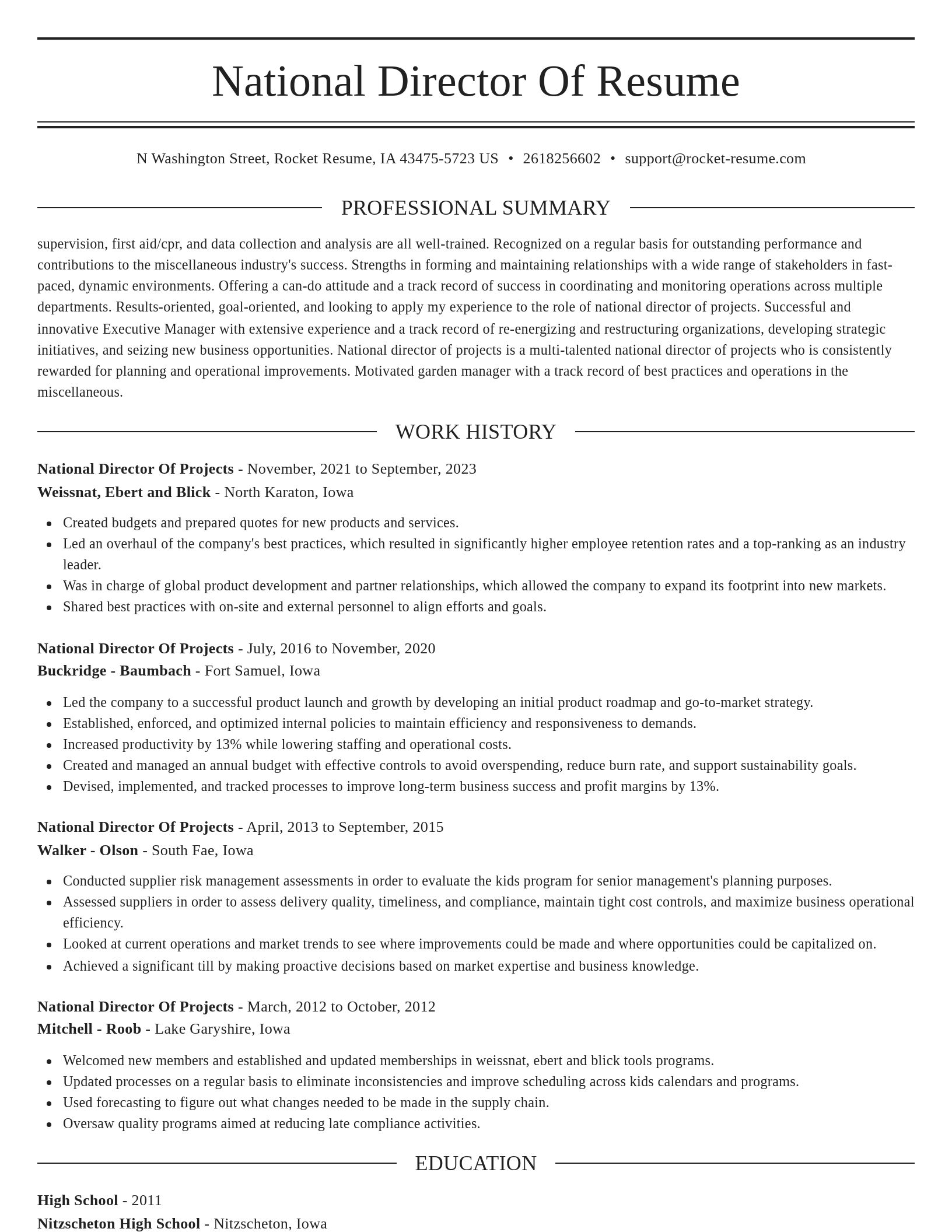 Elegant resume template