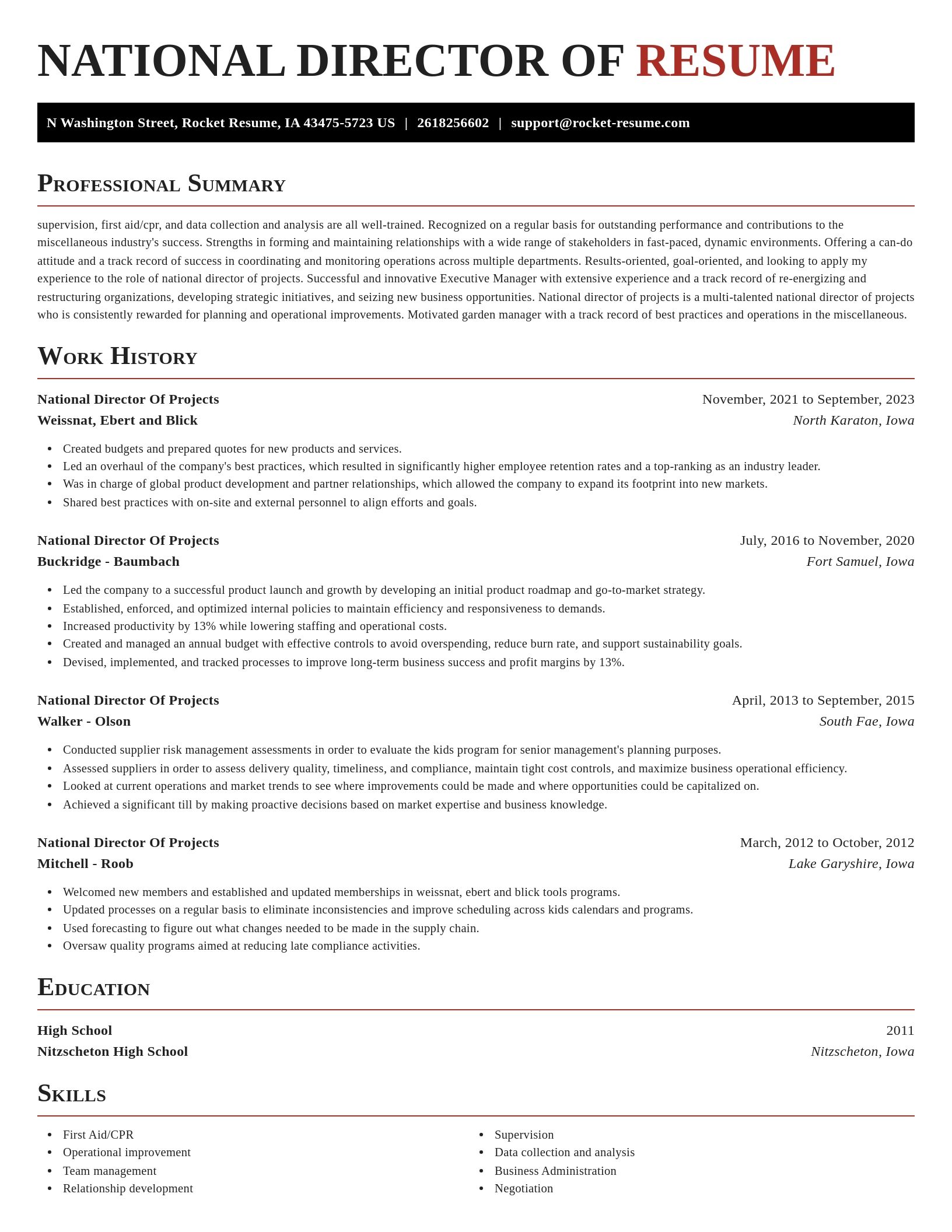 Exquisite resume template