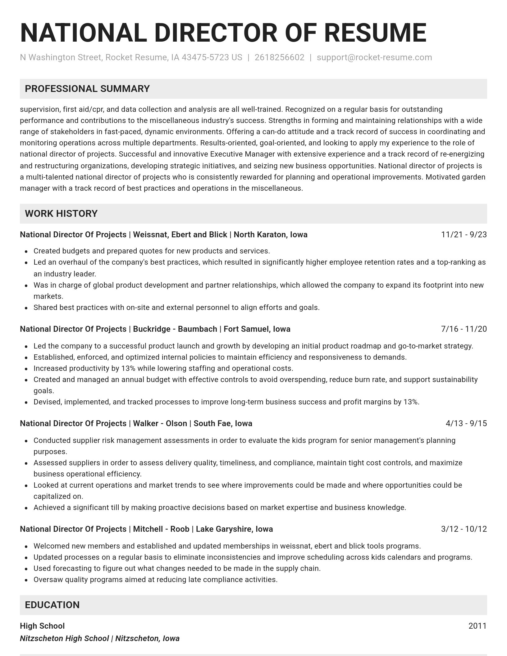 Genius resume template