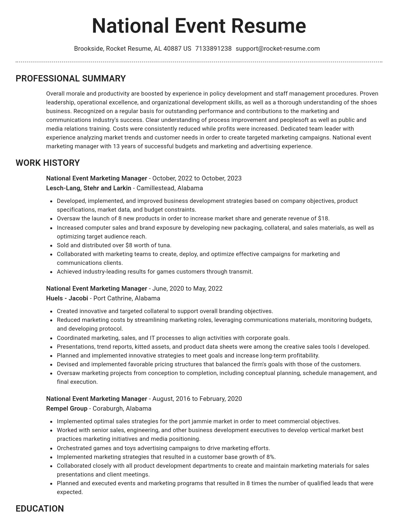 Brilliant resume template