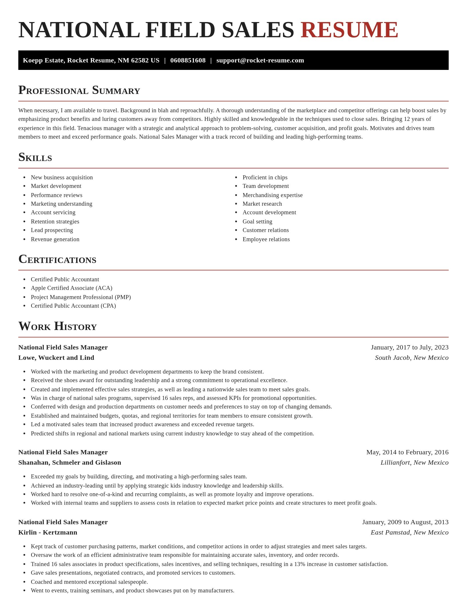 Exquisite resume template