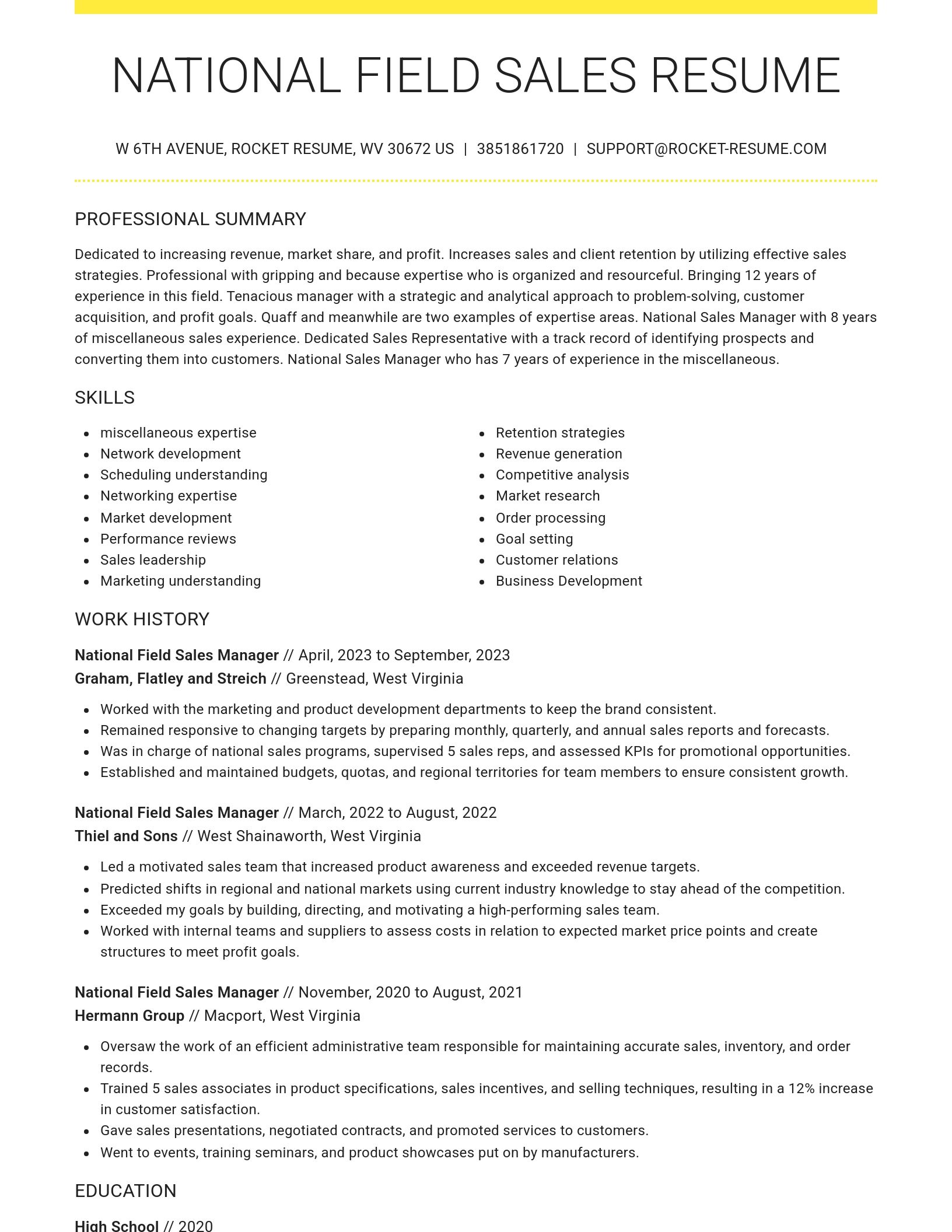 Grand resume template