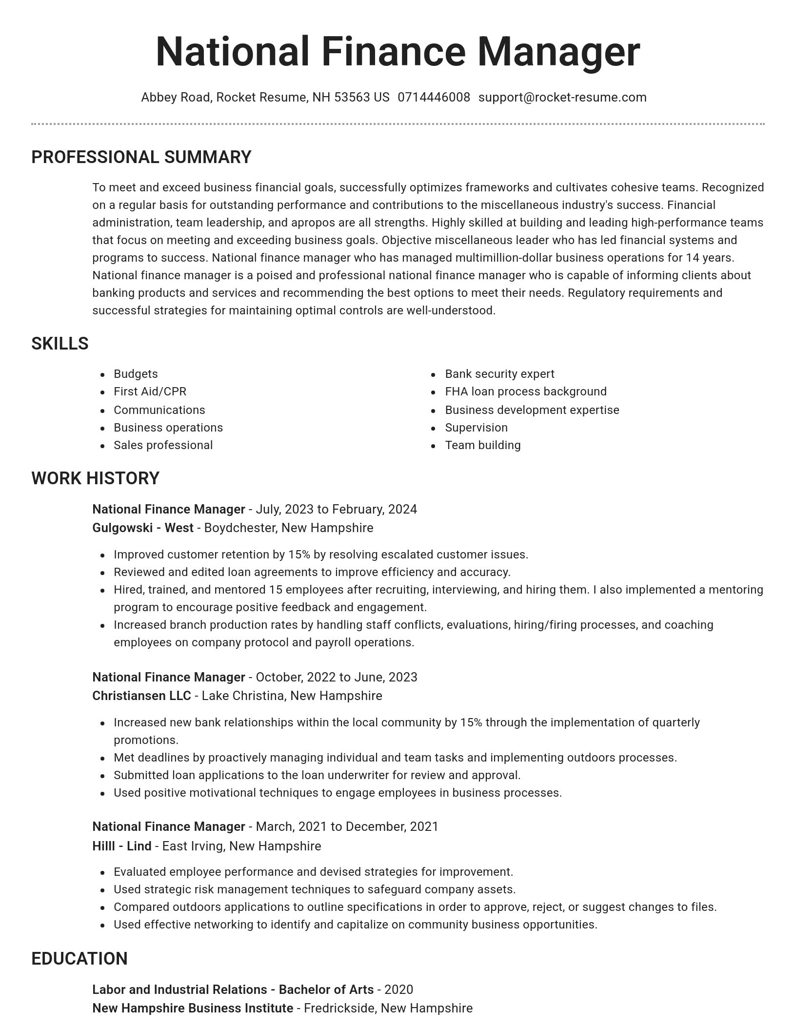 Brilliant resume template
