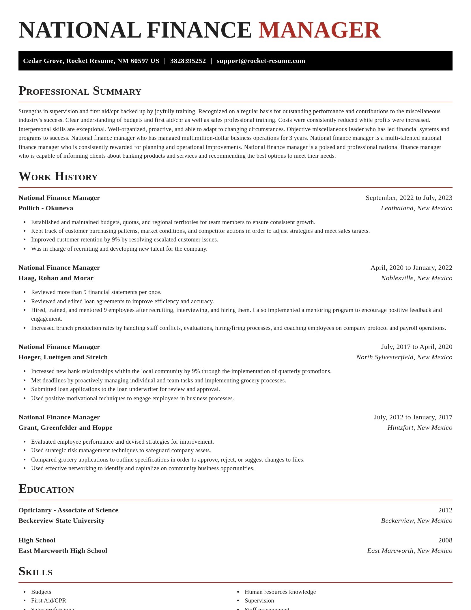 Exquisite resume template